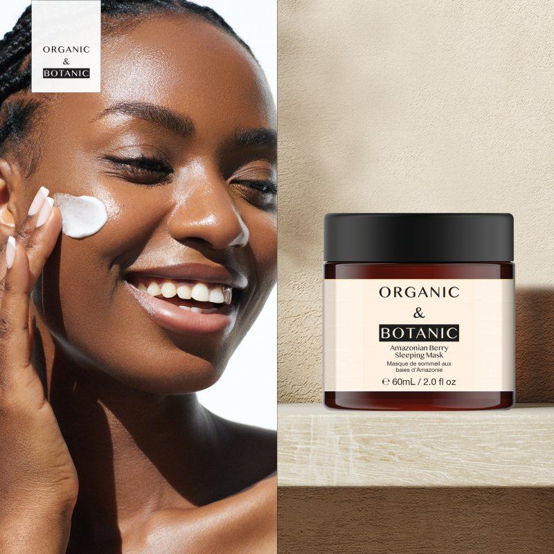 Masque de nuit aux baies d'Amazonie - 60 ml - Hydratant en profondeur, éclaircissant et revitalisant avec de la vitamine C et des extraits de plantes pour une peau radieuse