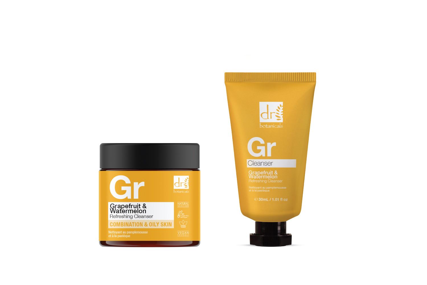 Duo nettoyant rafraîchissant au pamplemousse et à la pastèque