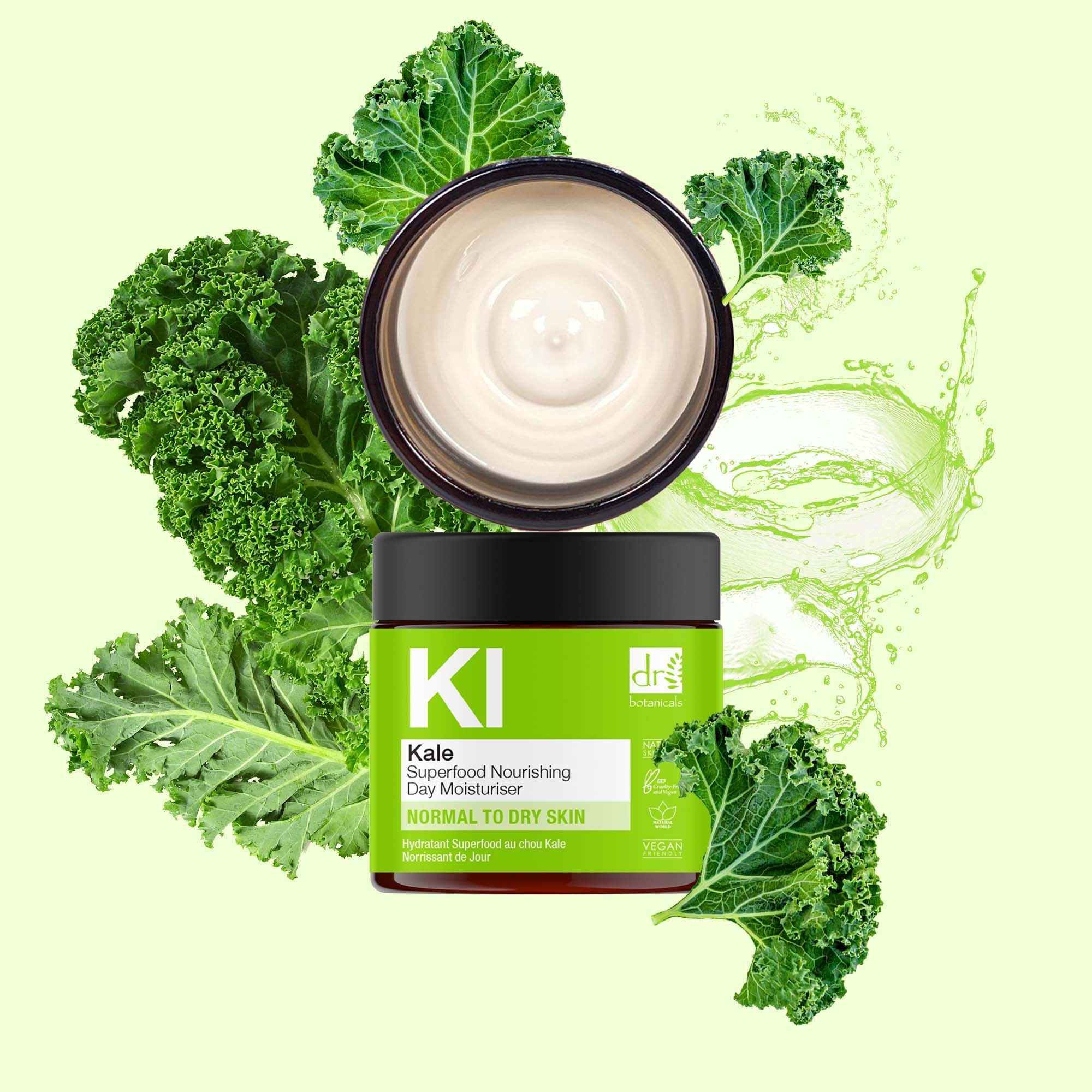 Duo de crèmes hydratantes nourrissantes de jour au chou frisé et aux superaliments