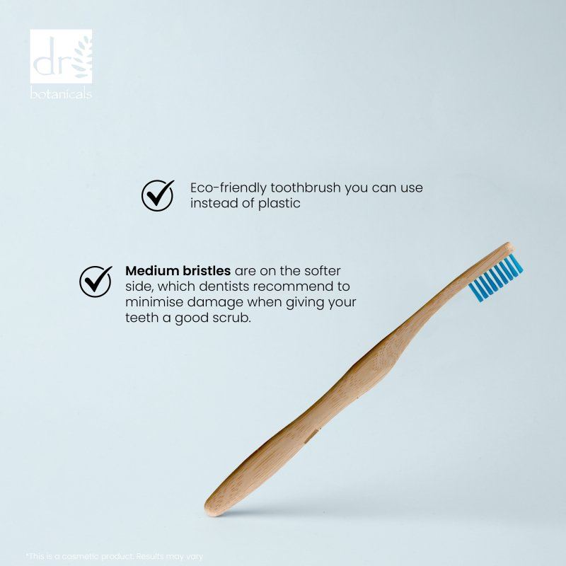 Brosse à dents en bambou bleu