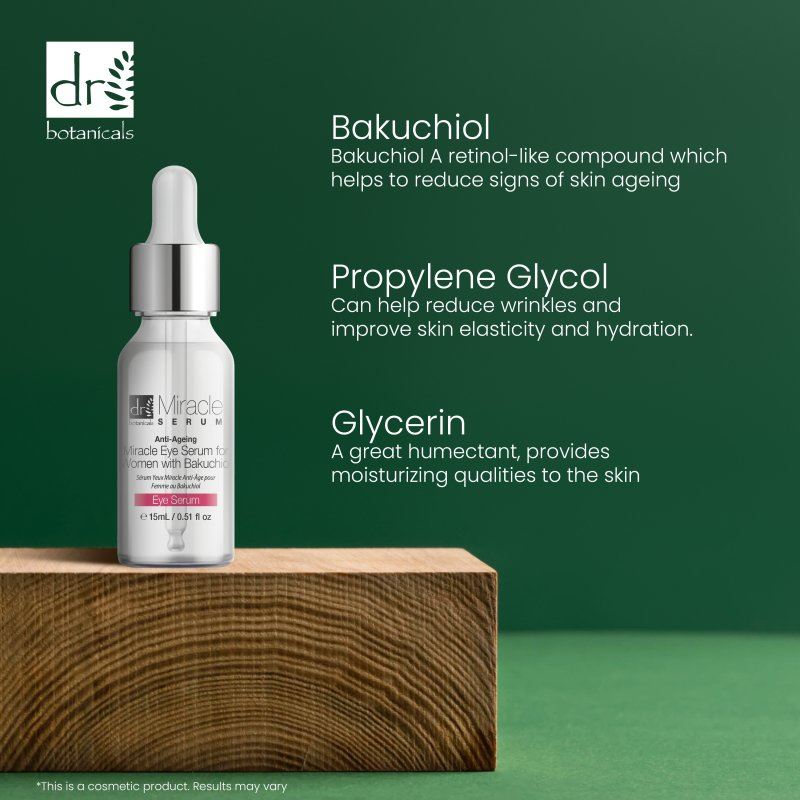 Sérum Miracle Anti-Âge Sérum Miracle Yeux pour Femme avec Bakuchiol 15 ml