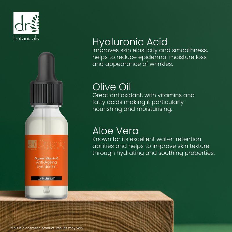 Sérum contour des yeux anti-âge à la vitamine C bio 15 ml