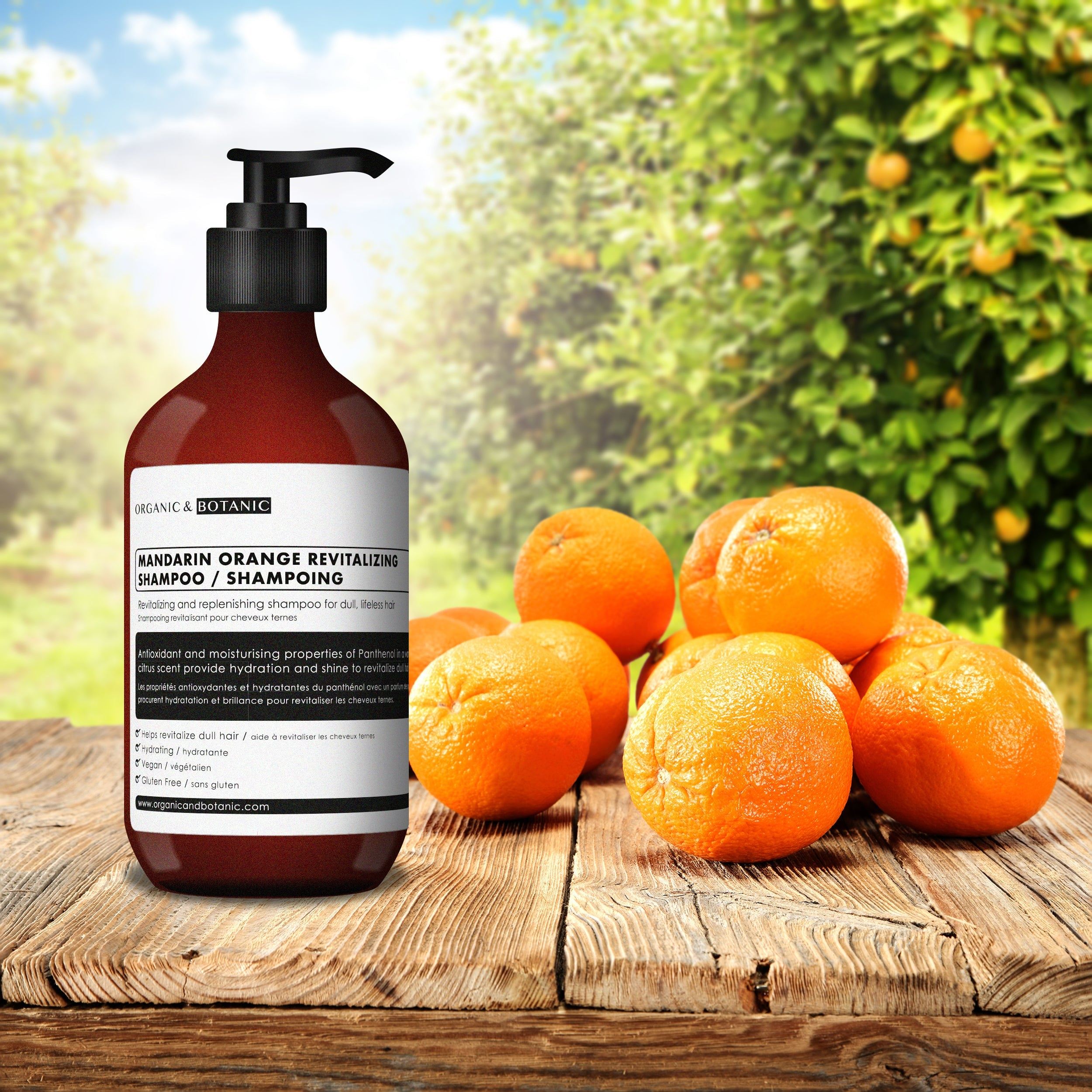 Shampoing revitalisant à la mandarine 500 ml