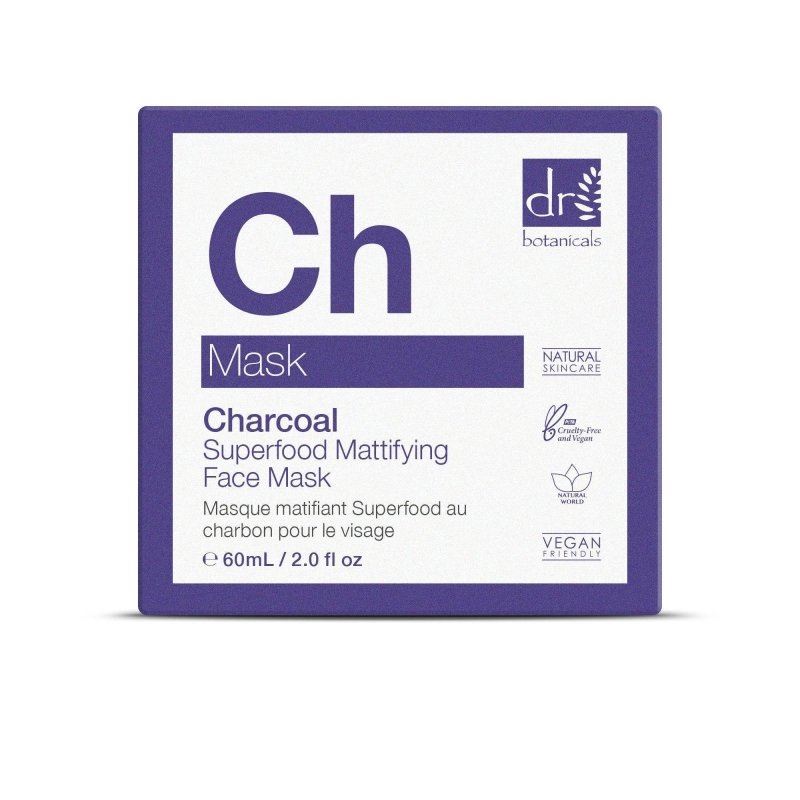 Masque visage matifiant aux superaliments au charbon de bois 60 ml