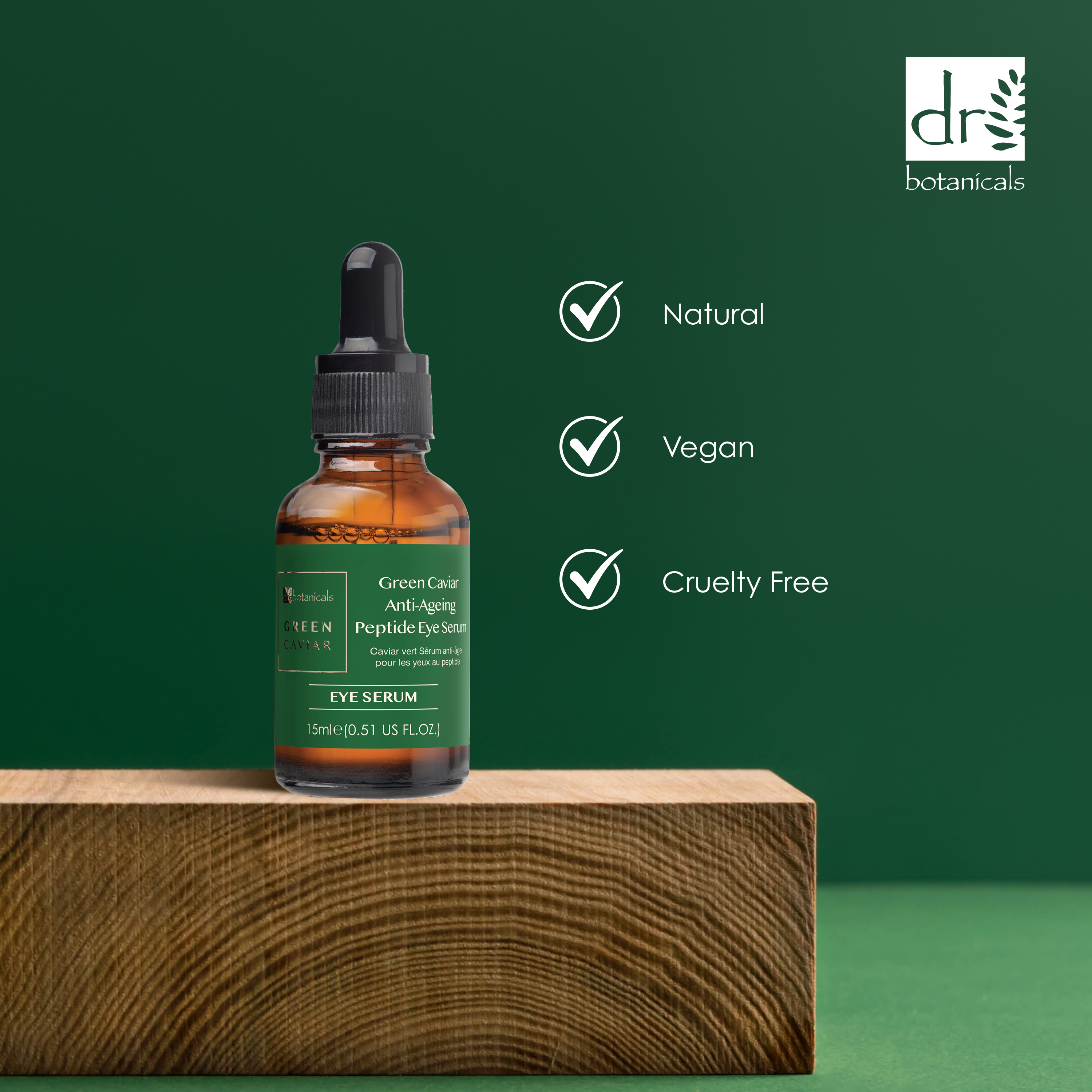 Sérum para ojos con péptidos antienvejecimiento Green Caviar 15 ml