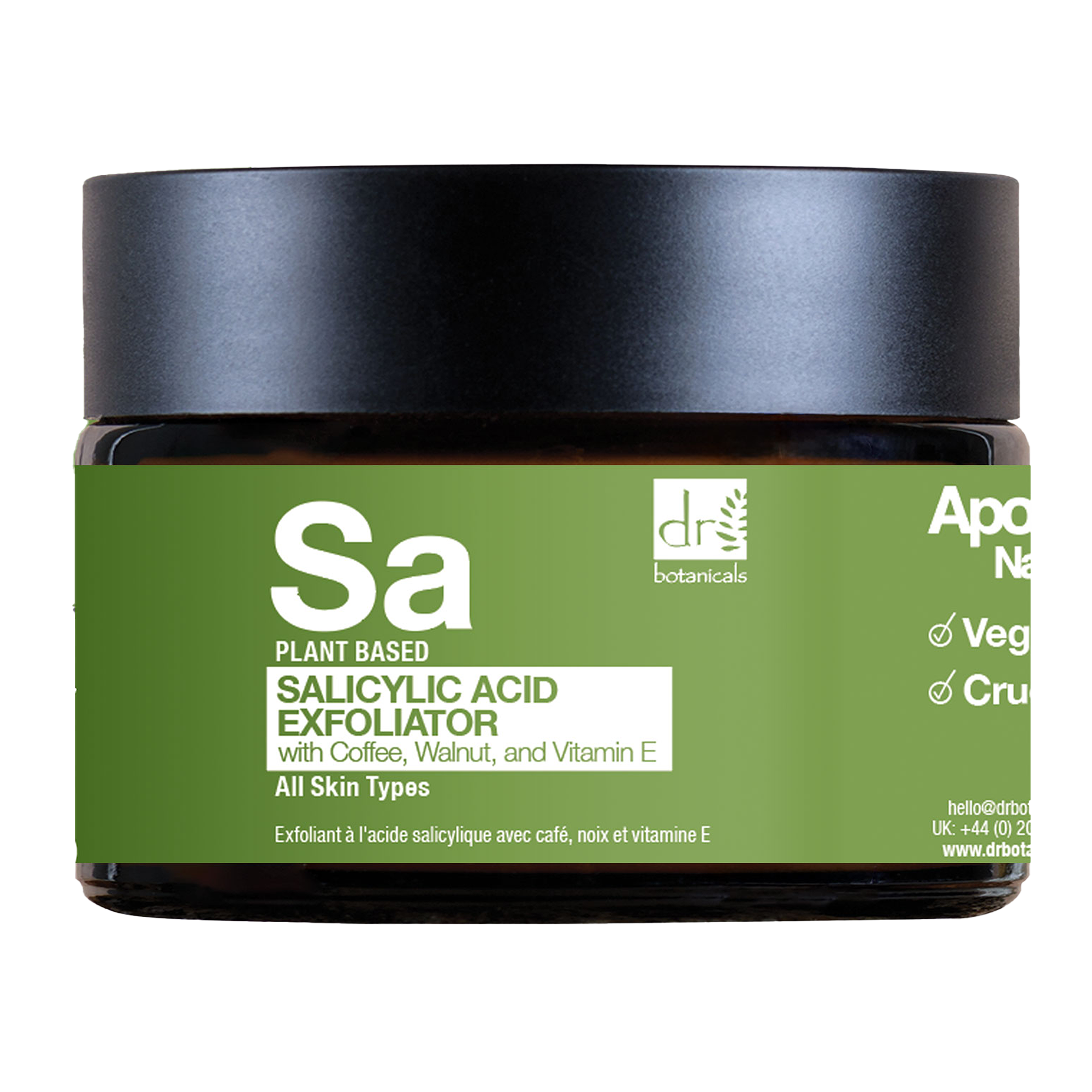 Exfoliant à l'acide salicylique avec café, noix et vitamine E 60 ml