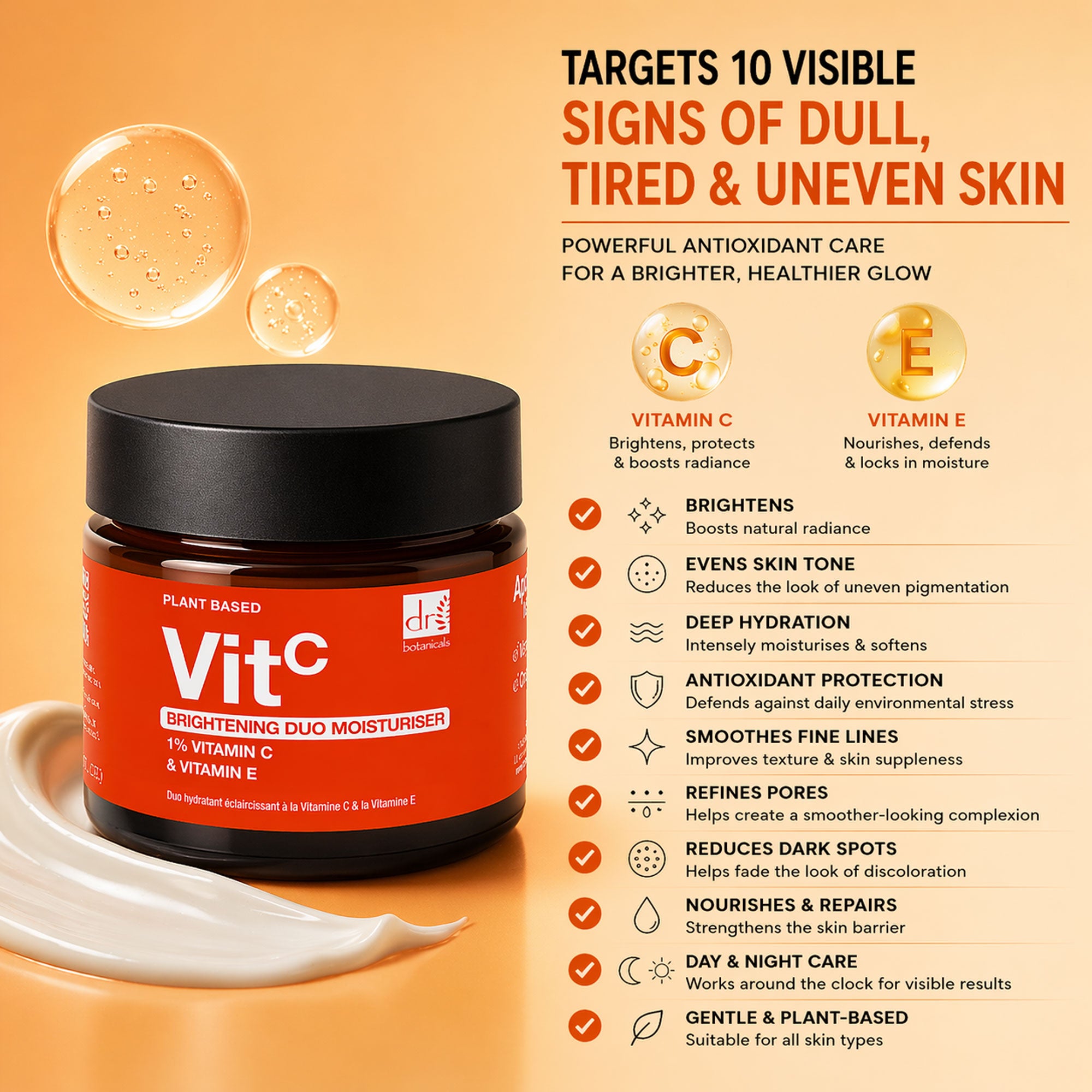 Brightening Duo Moisturiser with 1% Vitamin C & Vitamin E 60ml