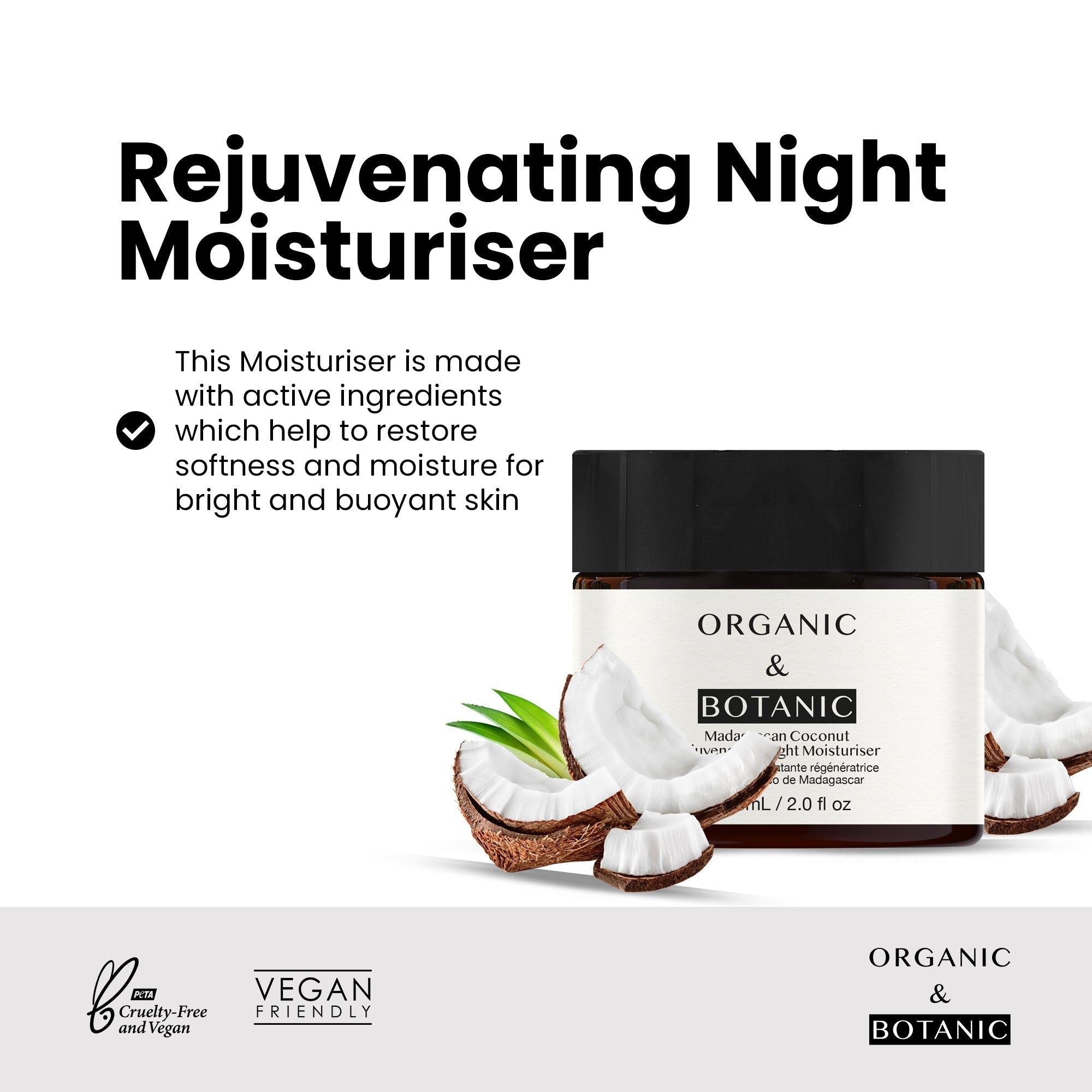 Sérum visage, crème de nuit, sérum pour les yeux et masque de nuit