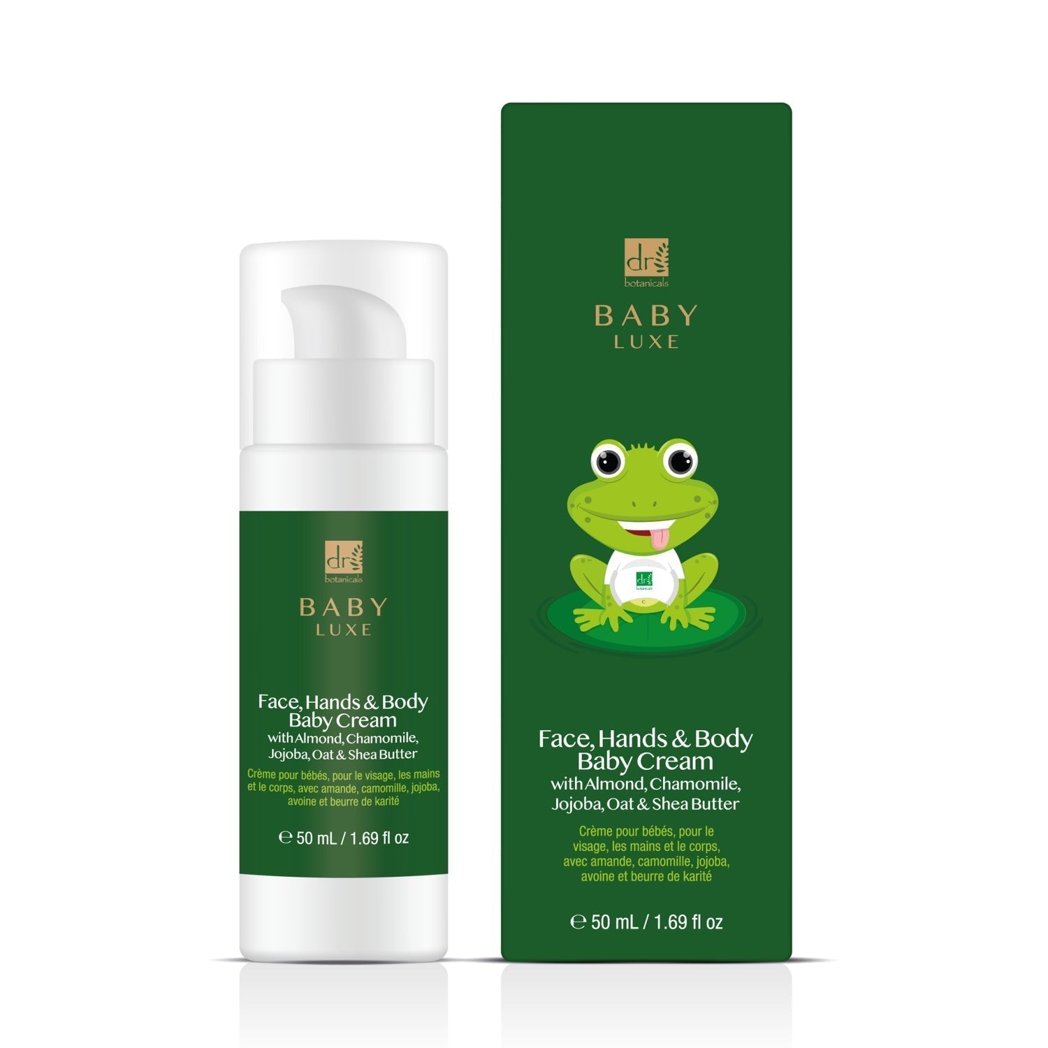 Pack économique double crème visage, mains et corps pour bébé Dr Botanicals Baby Lux 50 ml