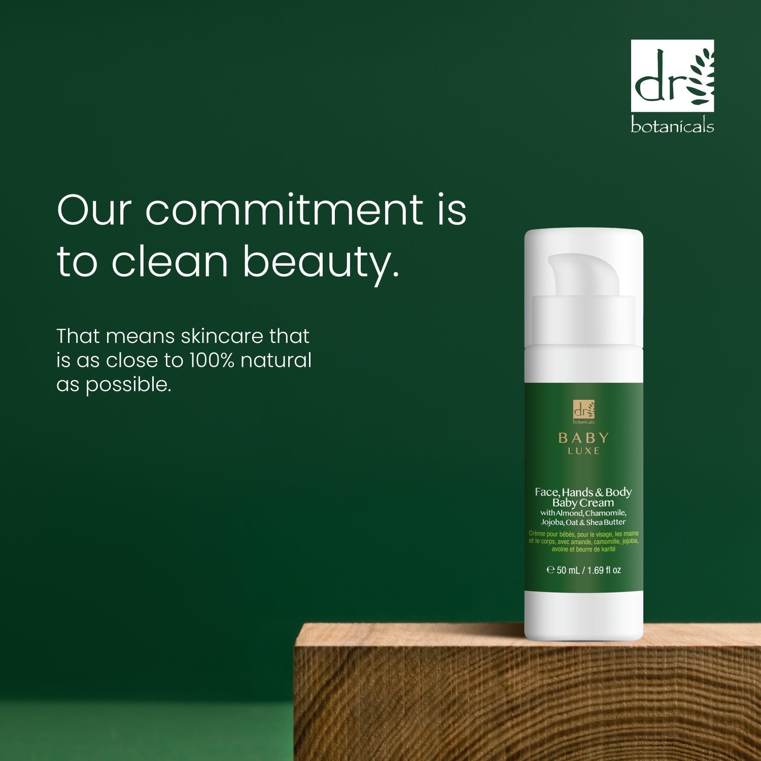 Pack économique double crème visage, mains et corps pour bébé Dr Botanicals Baby Lux 50 ml