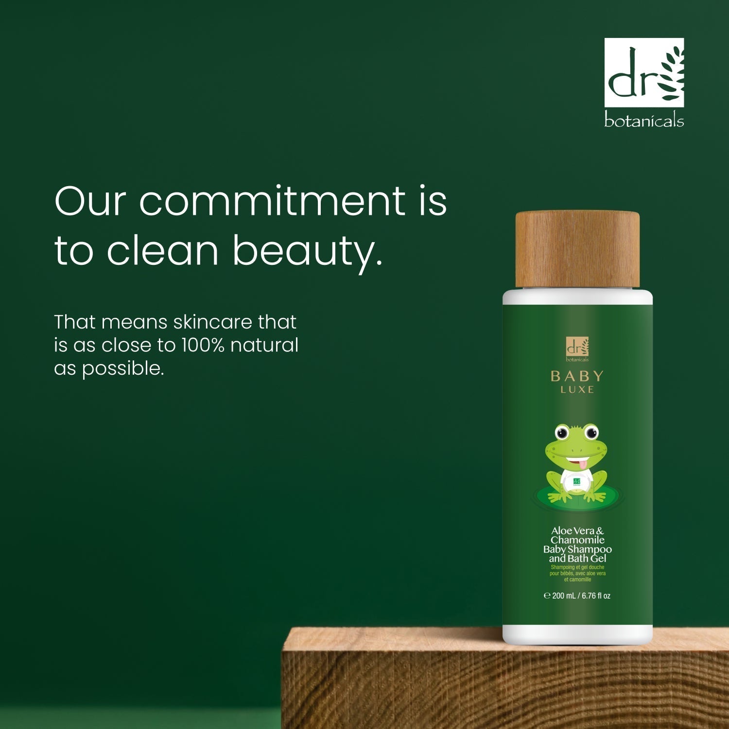 Pack économique double shampoing et gel de bain pour bébé Dr Botanicals Baby Lux à l'aloe vera et à la camomille, 200 ml