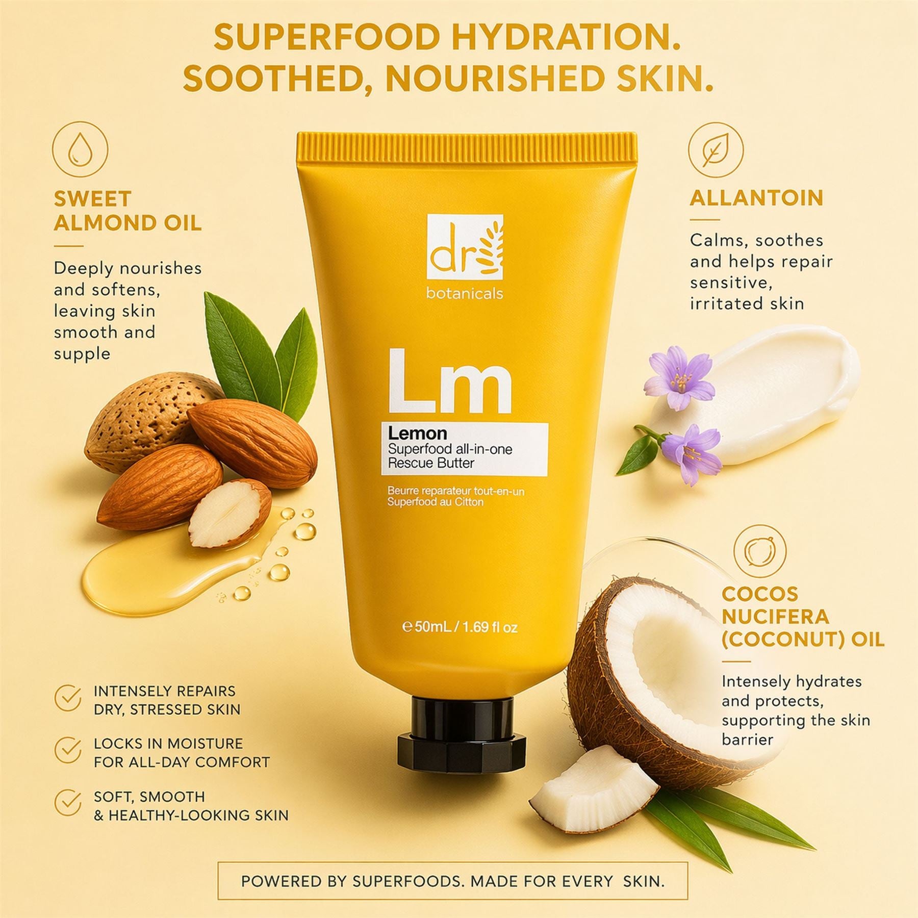 RDB Lemon Superfood all-in-one Rescue Butter 50ml Trio Set