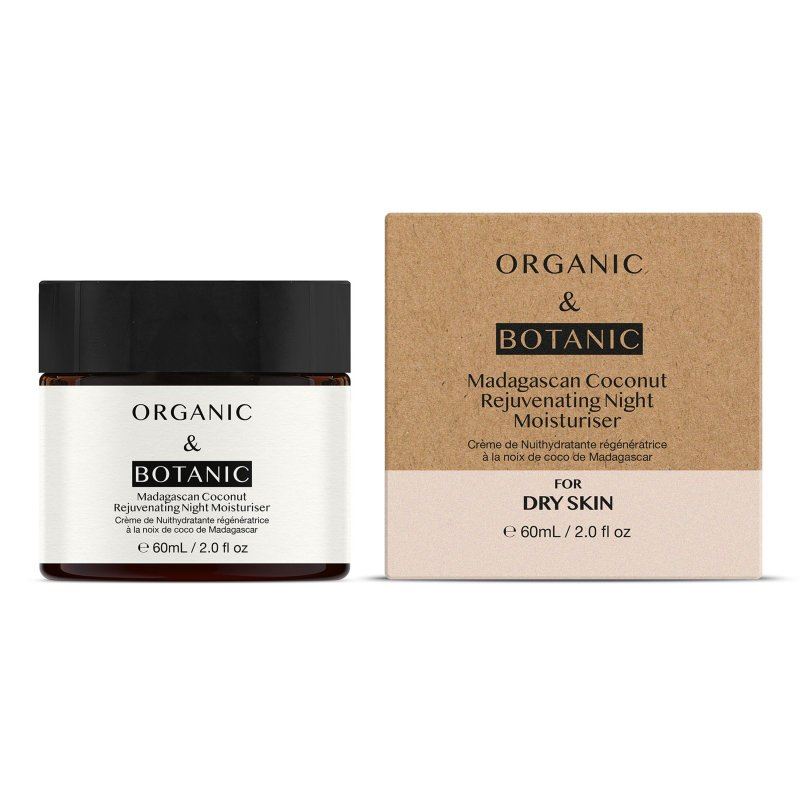 Crème de nuit à la noix de coco de Madagascar - 60 ml - Hydratante et nourrissante en profondeur avec de la vitamine C pour une peau lisse, souple et éclatante