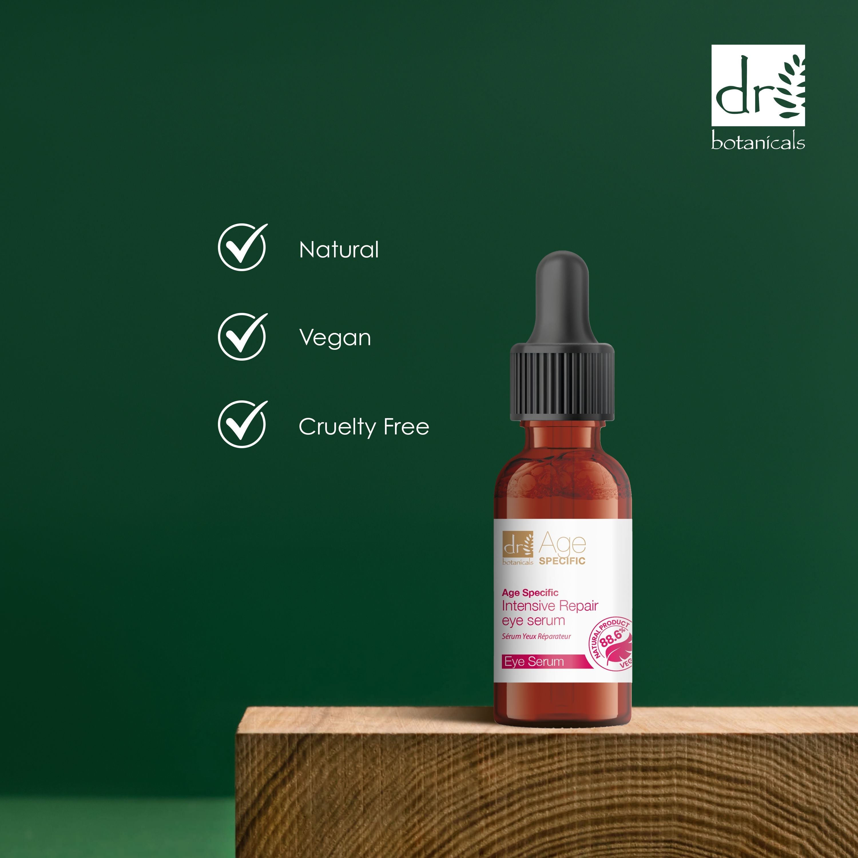 Pack économique double sérum réparateur intensif pour les yeux Age Specific de Dr Botanicals 15 ml