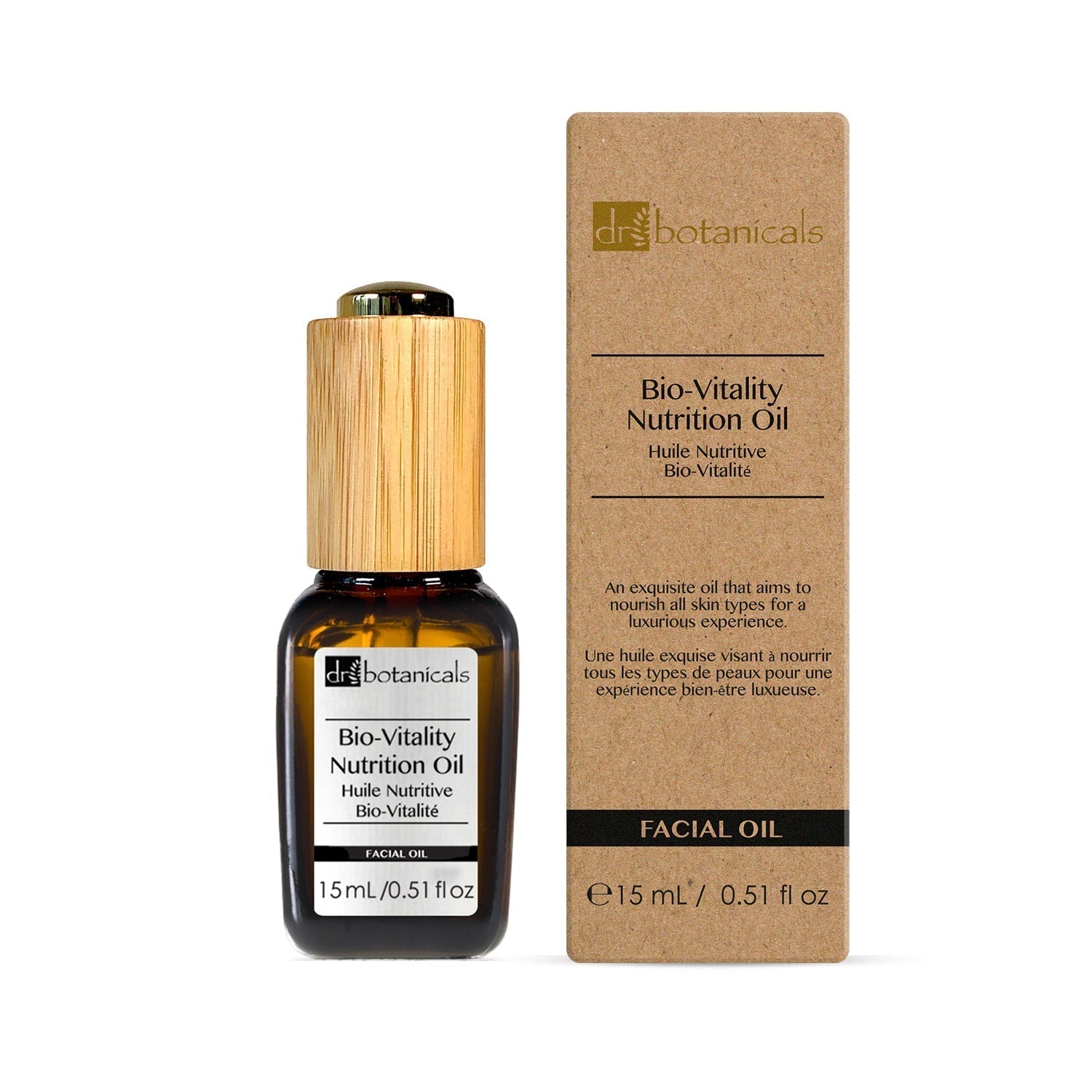 Pack économique double huile nutritionnelle Bio-Vitality de Dr Botanicals 15 ml