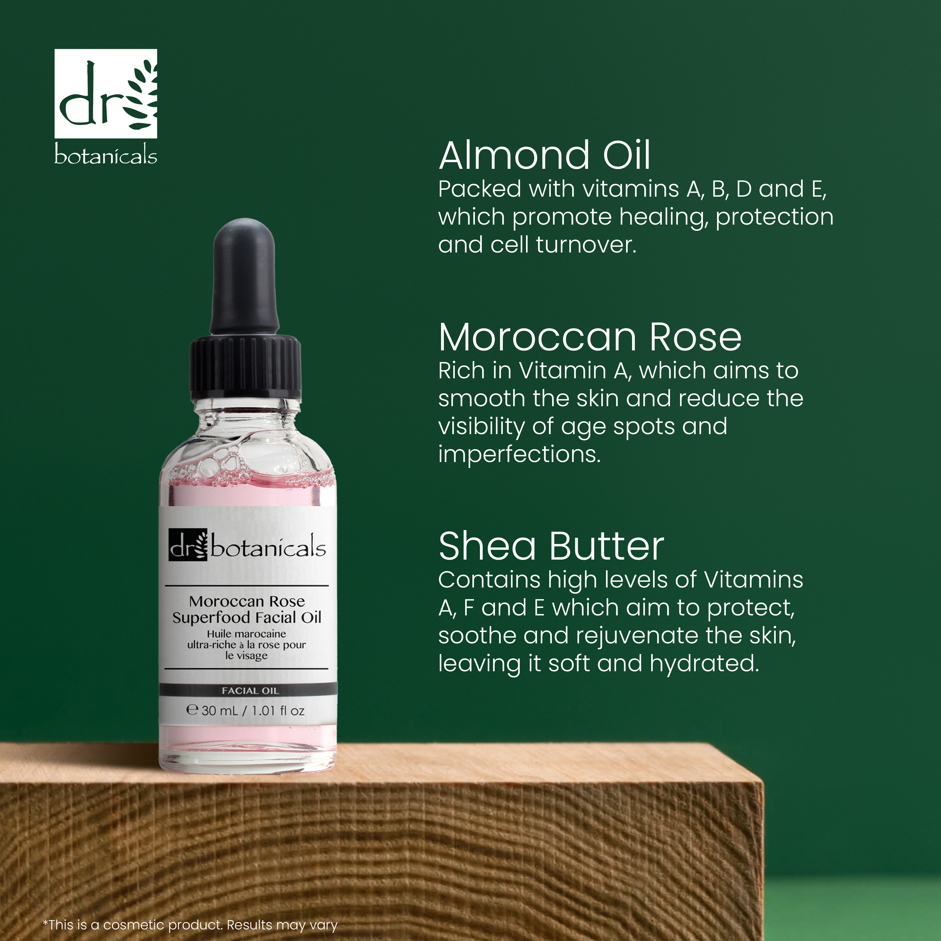 Pack économique double de 30 ml d'huile faciale superalimentaire à la rose marocaine de Dr Botanicals