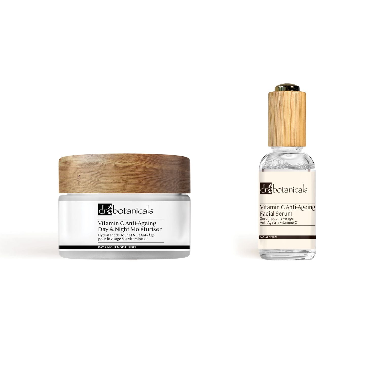 Kit sérum et crème hydratante anti-âge à la vitamine C pour le visage