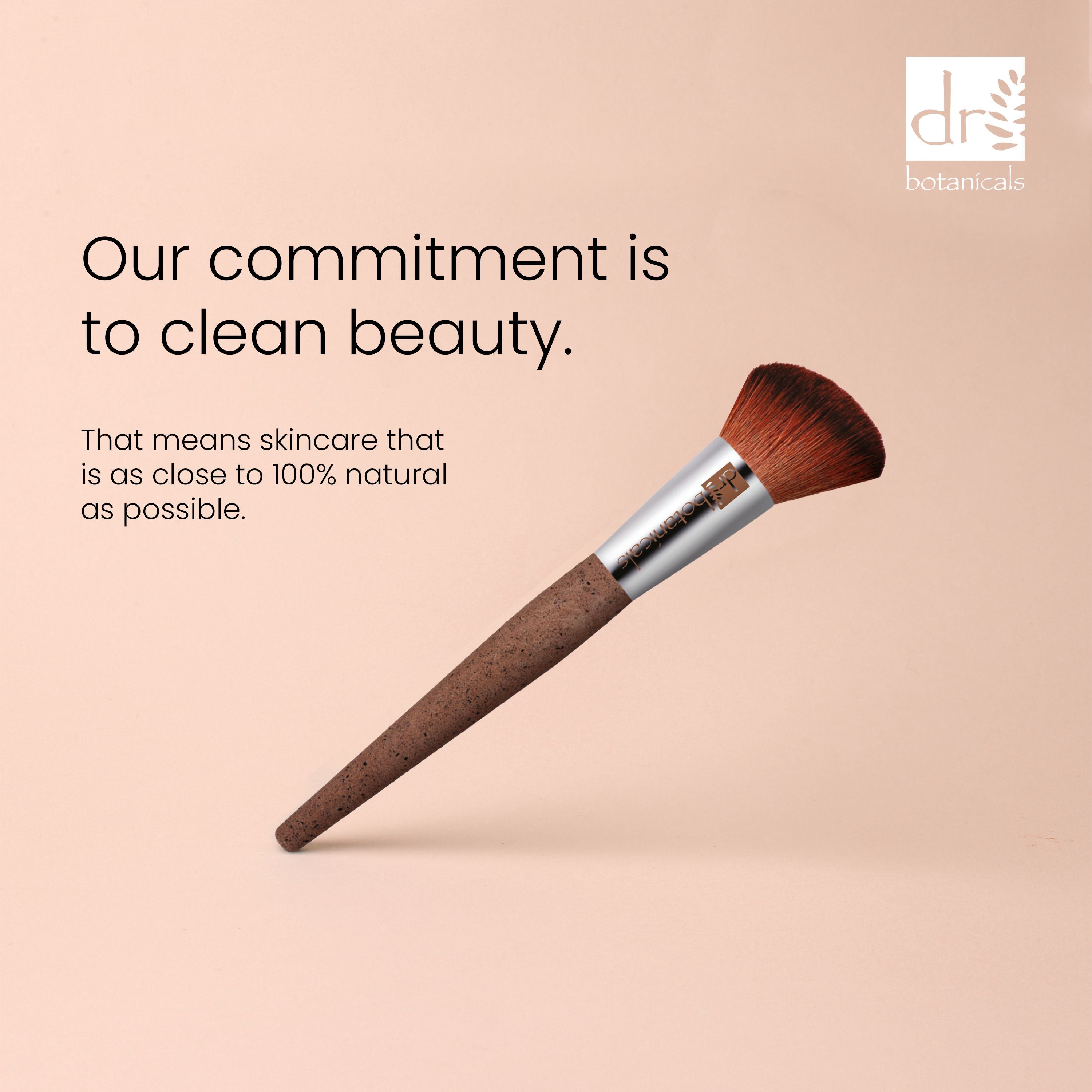 Pack économique de deux pinceaux à blush au café moulu Dr Botanicals