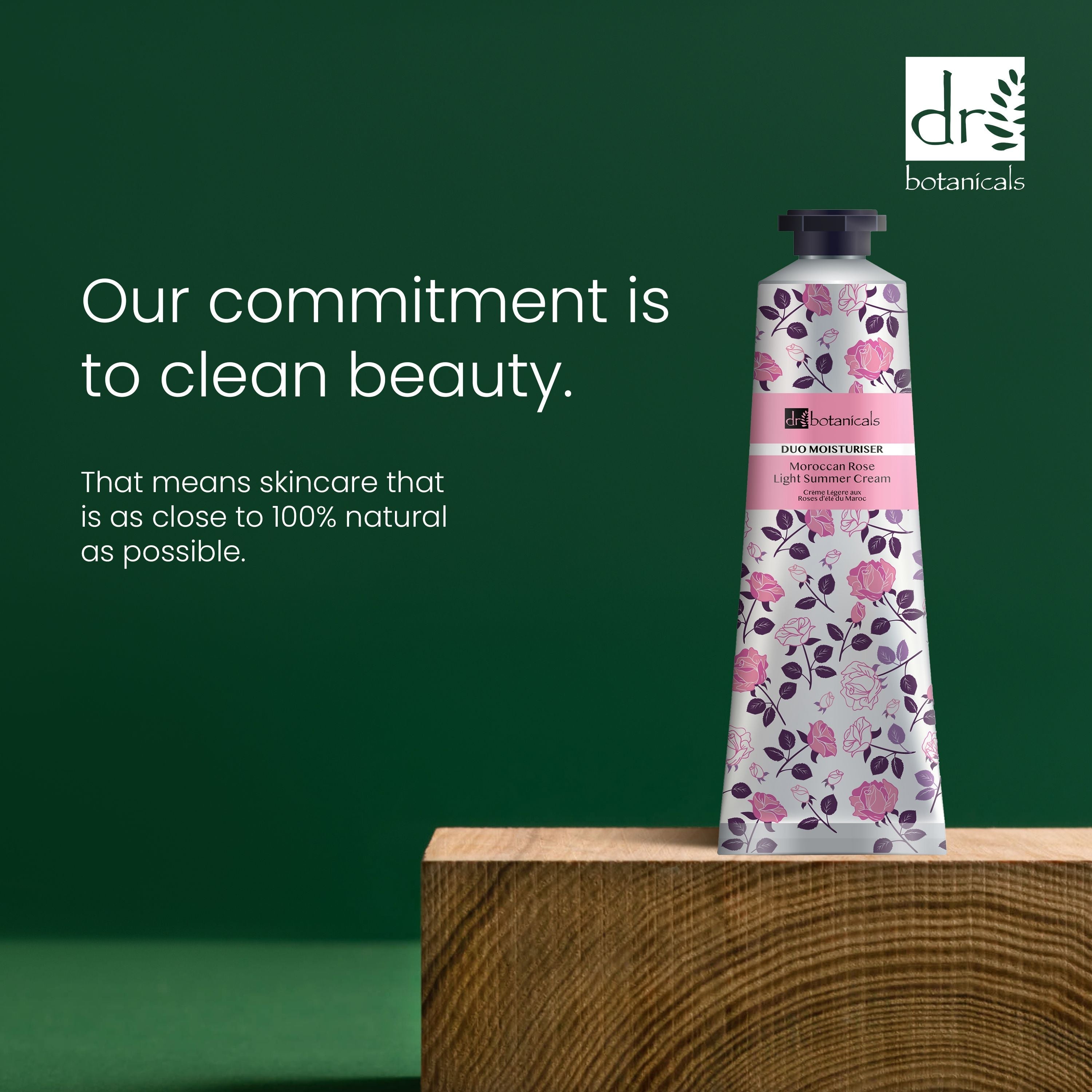 Pack économique double crème d'été légère à la rose marocaine Dr Botanicals 50 ml