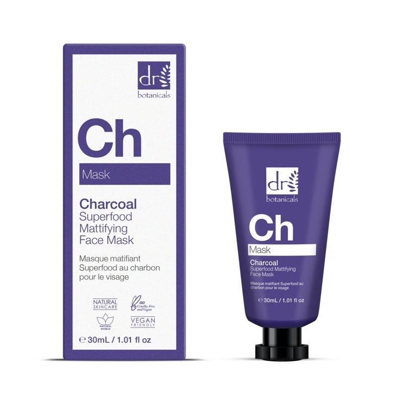 Masque visage matifiant aux superaliments au charbon de bois