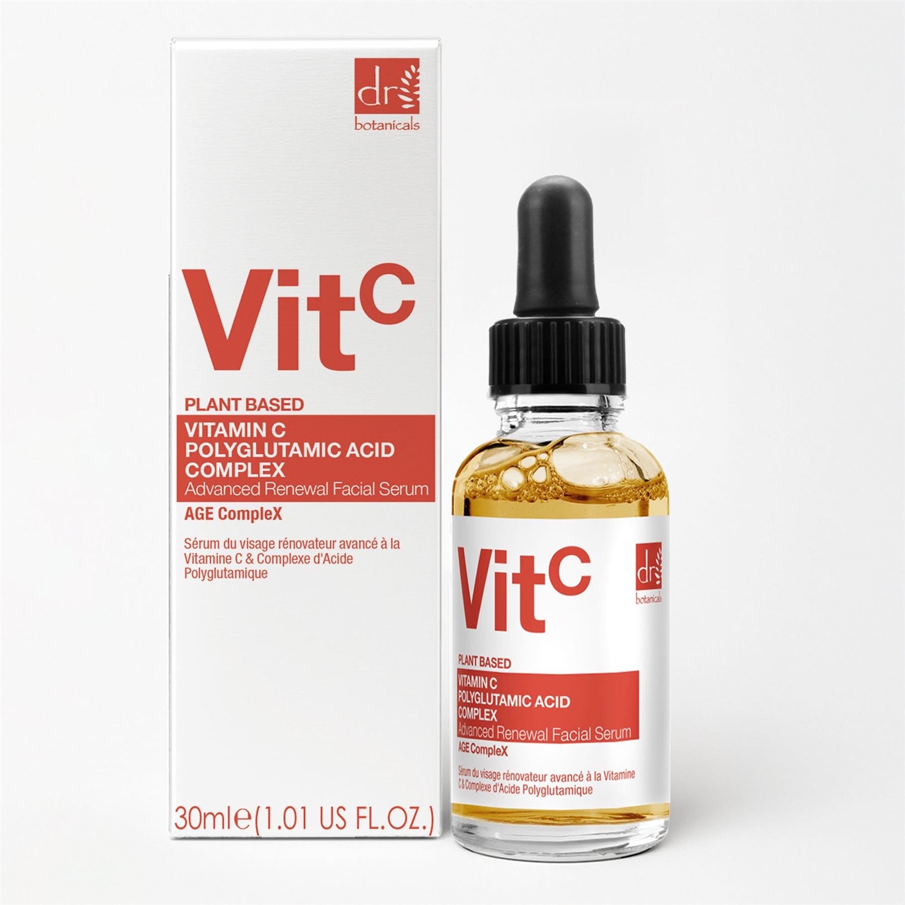 Vitamina C 3% y Complejo de Ácido Poliglutámico 1% y Suero Facial Iluminador 30ml