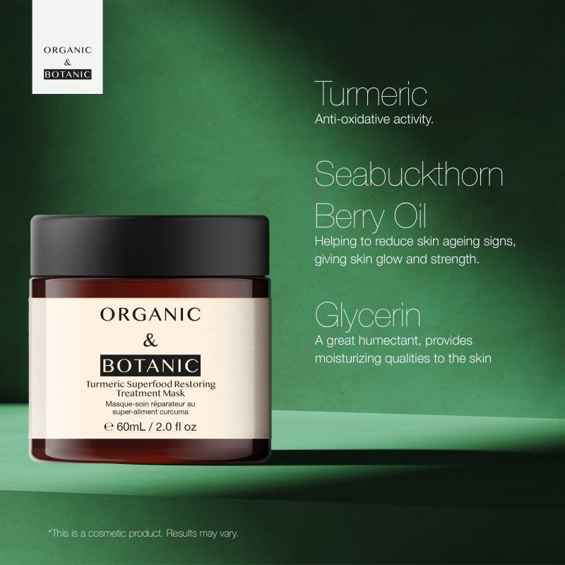 Masque de traitement réparateur aux superaliments au curcuma 60 ml 