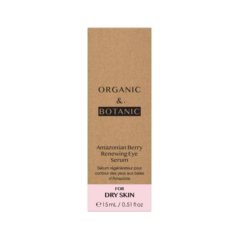 Sérum pour les yeux aux baies d'Amazonie - 15 ml - Décongestionnant, hydratant et éclaircissant avec de l'aloe vera et de la vitamine E pour des yeux rafraîchis et plus jeunes