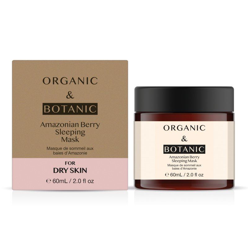 Amazonian Berry Overnight Sleeping Mask - 60ml - Deeply Hydrating, Brightening, & Revitalizing with Vitamin C & Plant Extracts for Radiant Skin