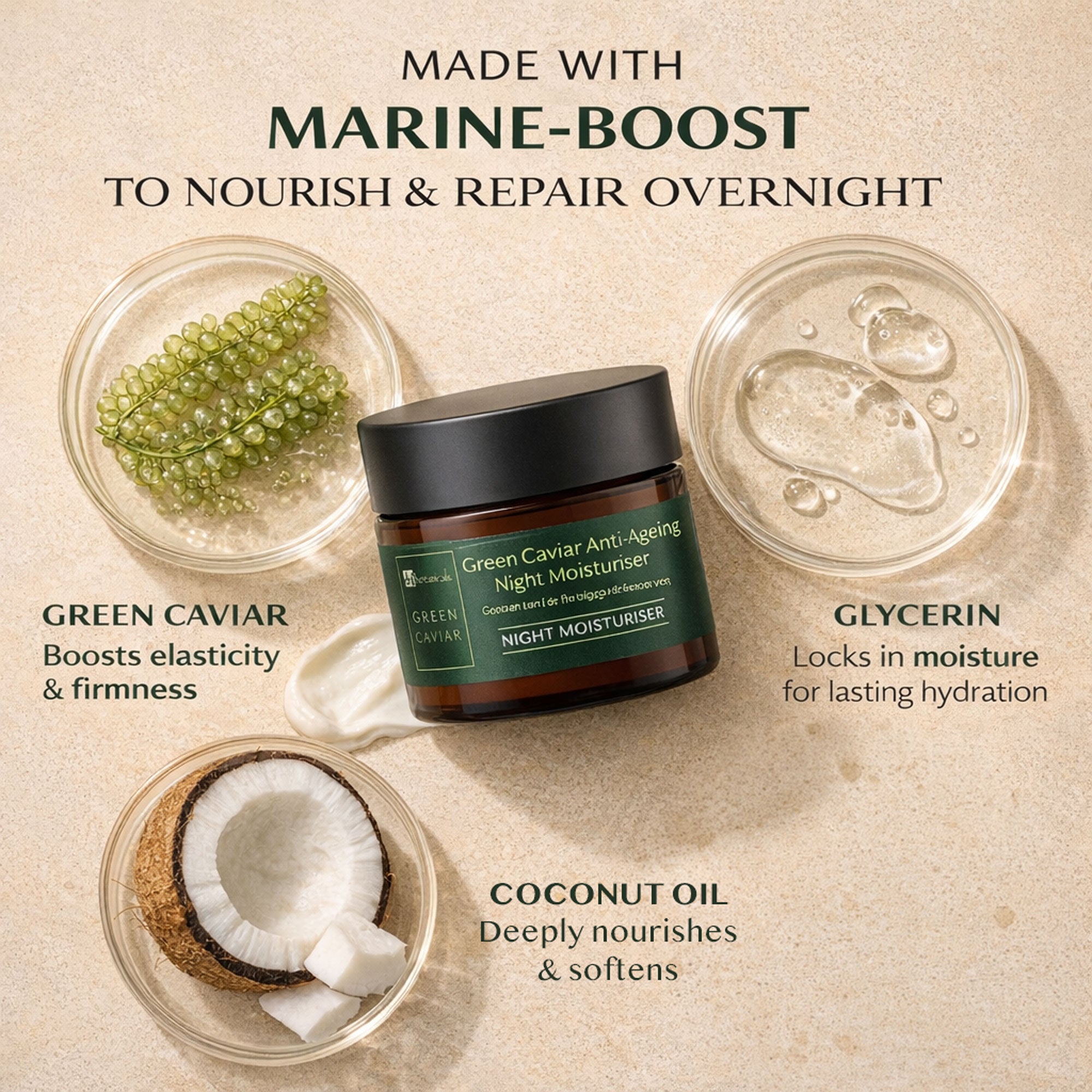 Green Caviar & Argan Oil Anti-Oxidant Anti-Ageing Night Cream 50ml