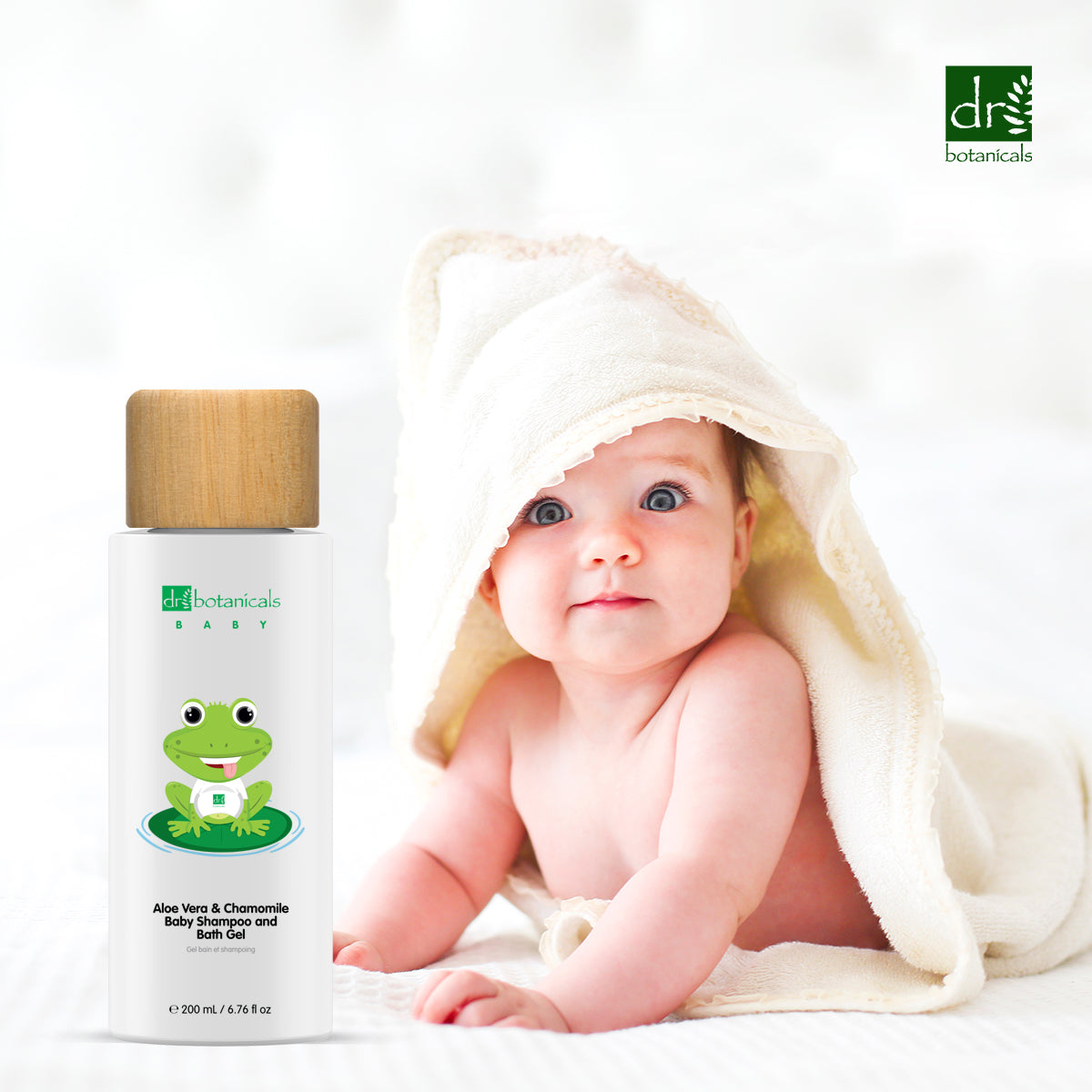 Dr.Botanicals Baby Collection Shampoo und Badegel, Körperöl und Milch 