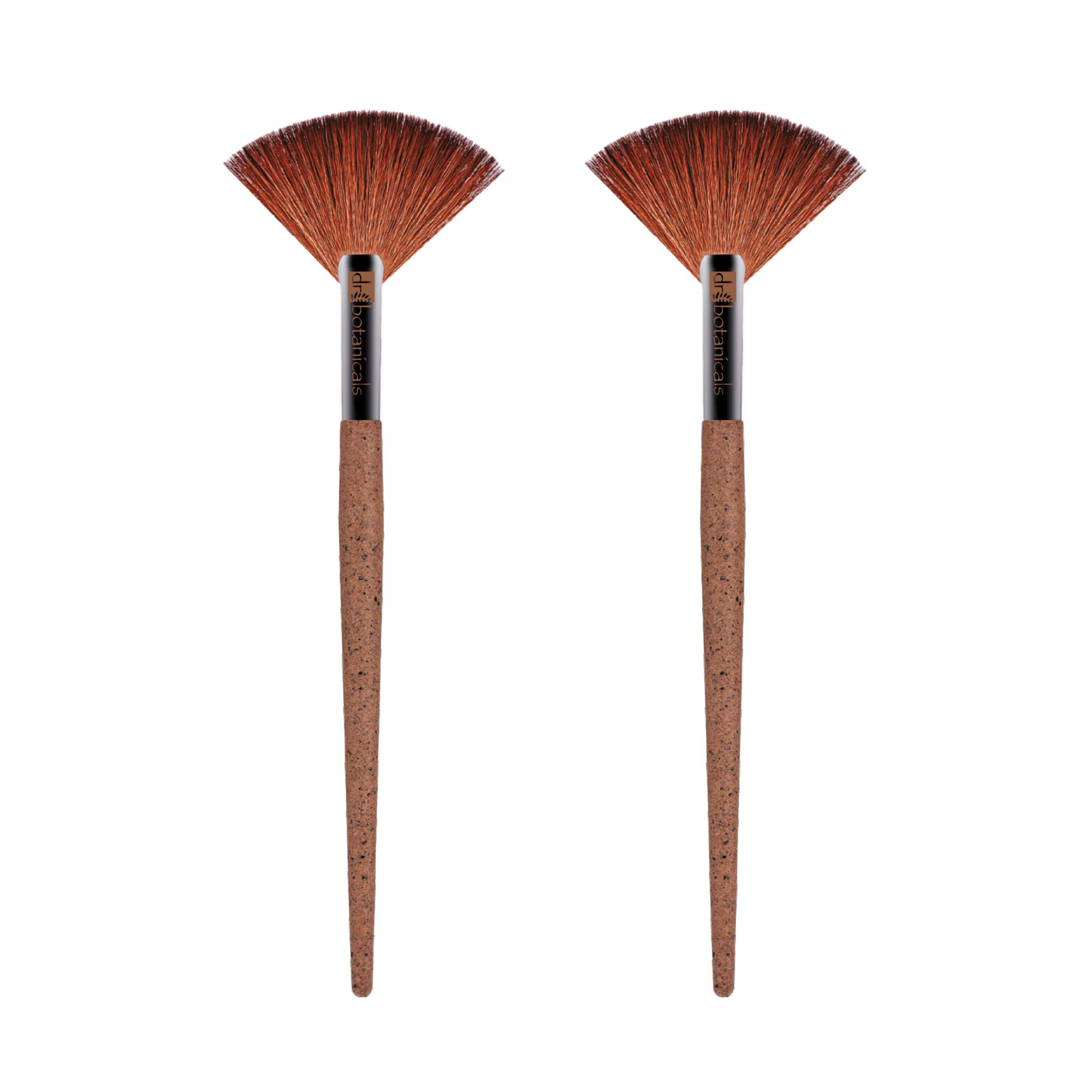 Dr Botanicals Coffee Ground Fan Brush Twin Value Savings Pack