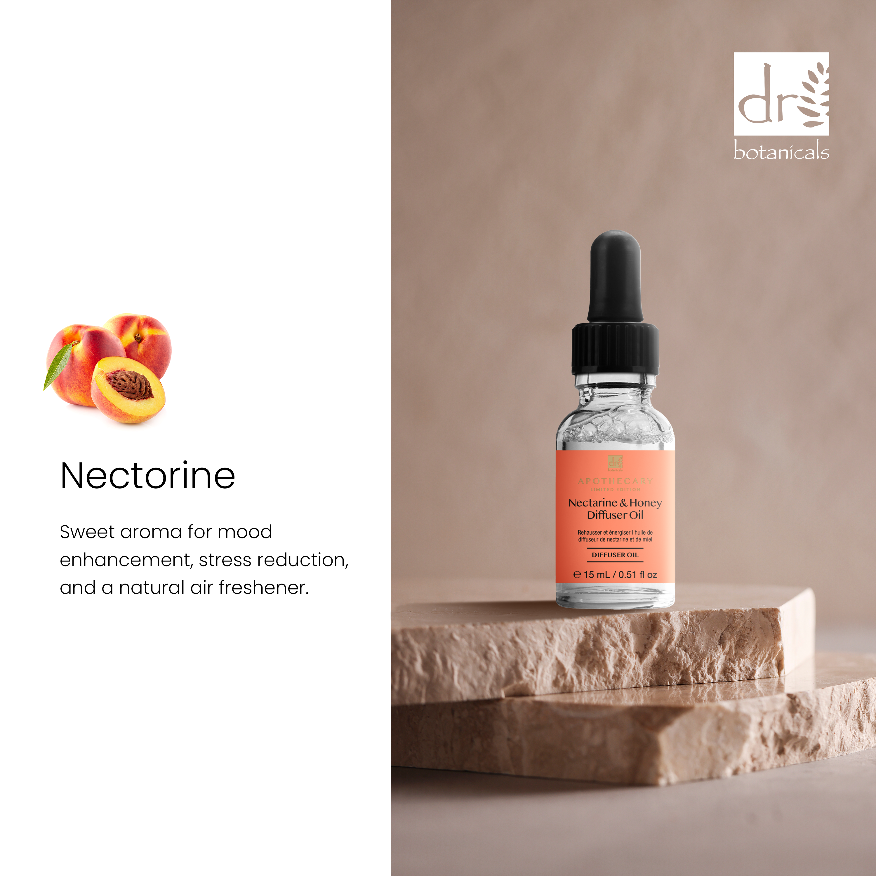 Uplift and Energize Nectarine and Honey Diffuseur d'huile 15 ml 