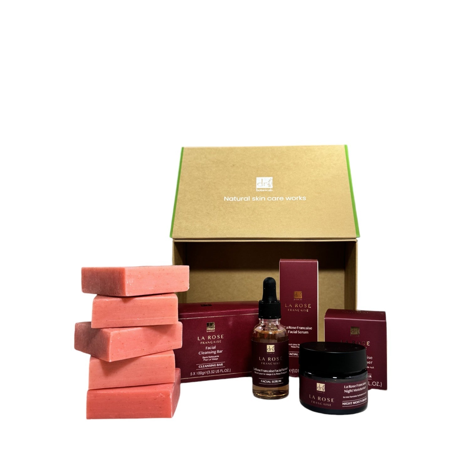 Dr Botanicals Anti-Ageing La Rose Francaise Evening Skincare Christmas Gift Set