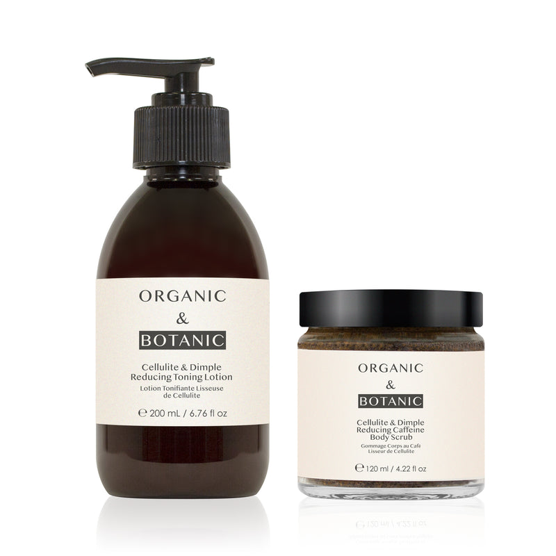 Organic & Botanic Cellulite & Dimple Reducing Caffine Body Scrub + Reducing Toning Lotion