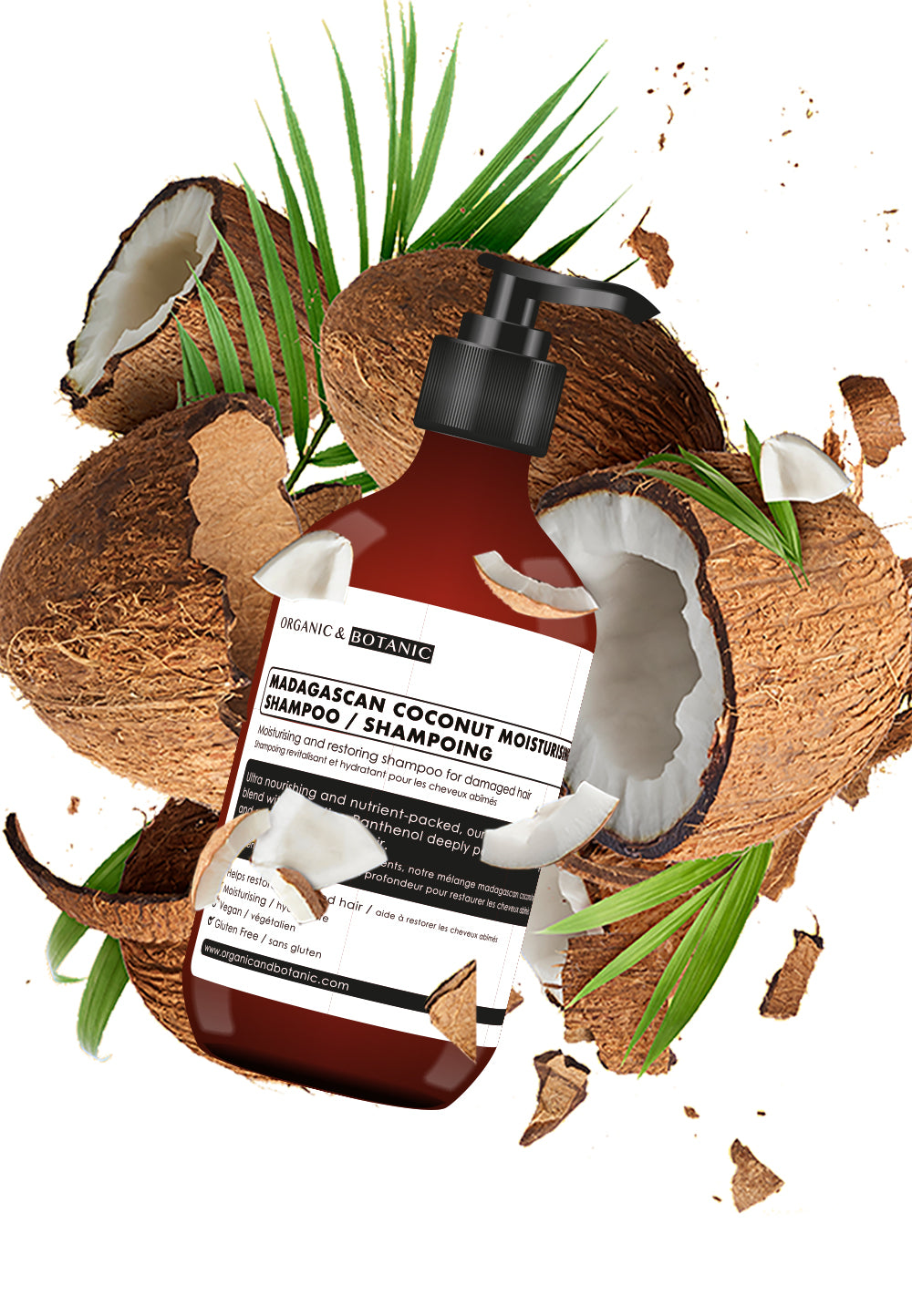 Feuchtigkeitsspendendes Shampoo aus Madagaskar-Kokosnuss 