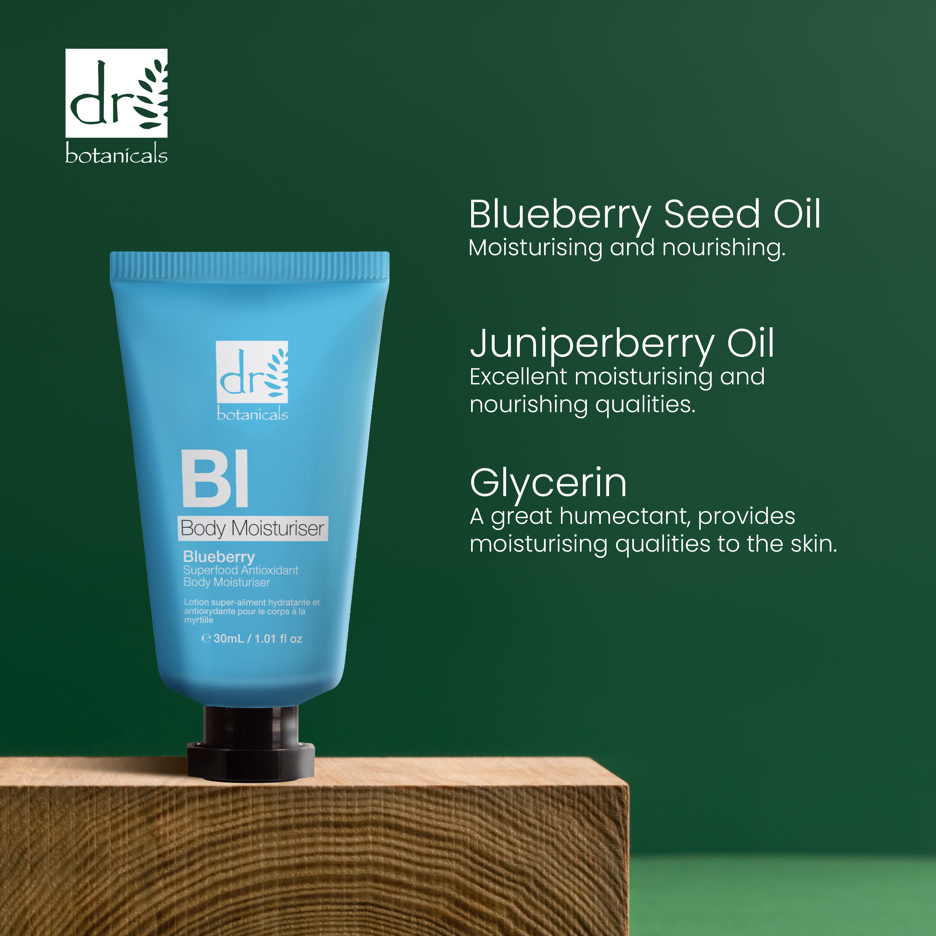 Blueberry Superfood Hydratant antioxydant pour le corps 30 ml