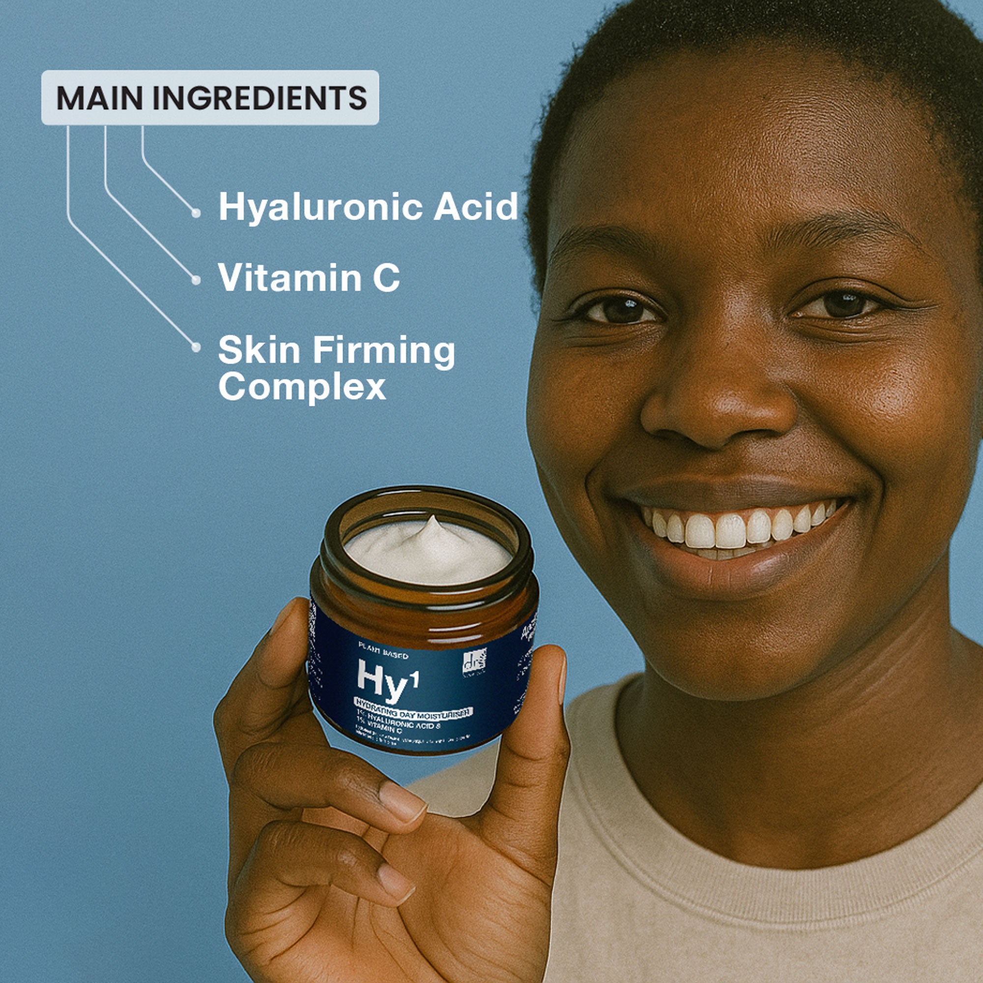 Hydrating Day Moisturiser with 1% Hyaluronic Acid & 1% Vitamin C  60ml