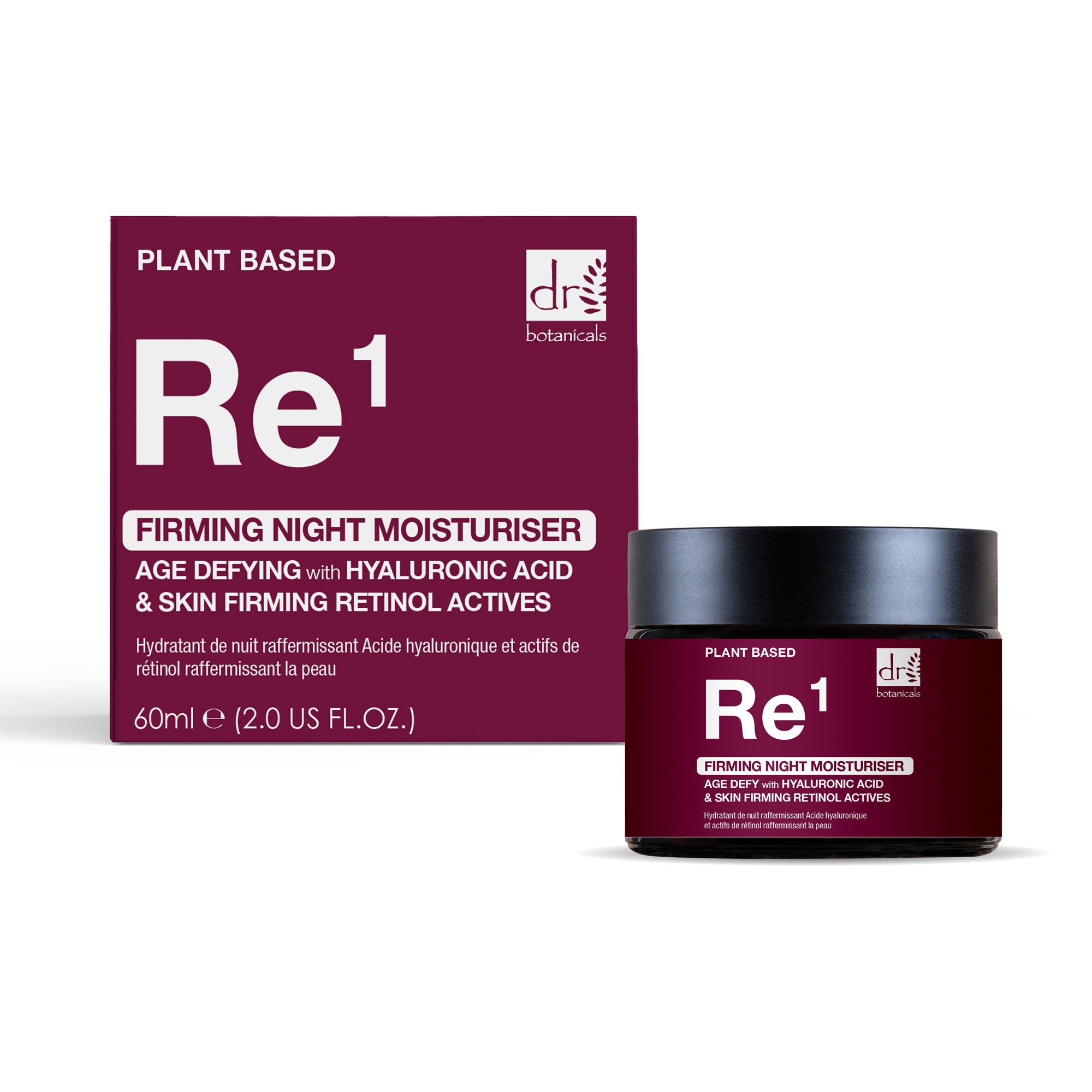 Dr Botanicals Firming Night Moisturiser with 1% Hyaluronic Acid & Skin Firming Retinol Actives 60ml