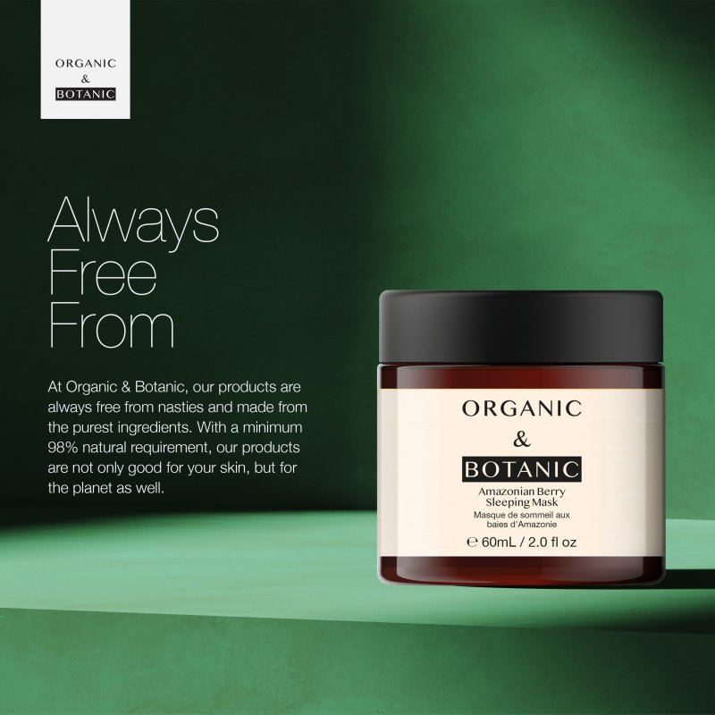 Masque de nuit aux baies d'Amazonie - 60 ml - Hydratant en profondeur, éclaircissant et revitalisant avec de la vitamine C et des extraits de plantes pour une peau radieuse