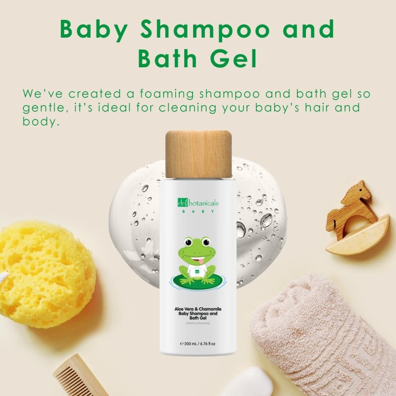 Aloe Vera & Chamomile Baby Shampoo & Bath Gel 200ml - Dr Botanicals