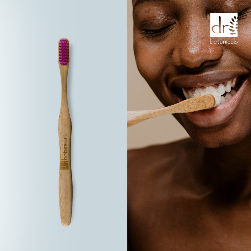 Bamboo Toothbrush Purple - Dr Botanicals