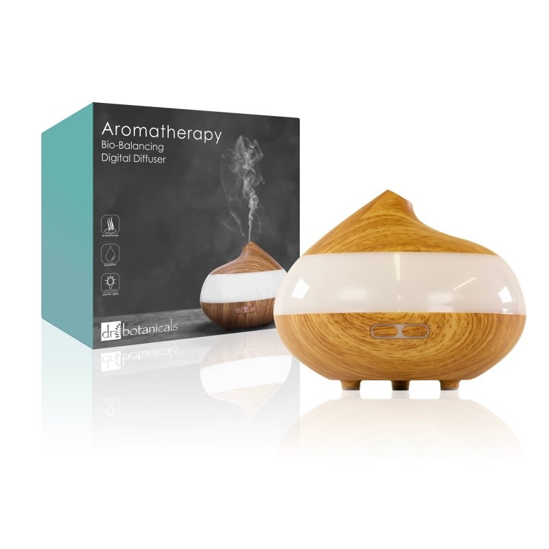 Bio - Balancing Wooden Aroma Digital Diffuser Clear Panel (EU Plug) - Dr Botanicals