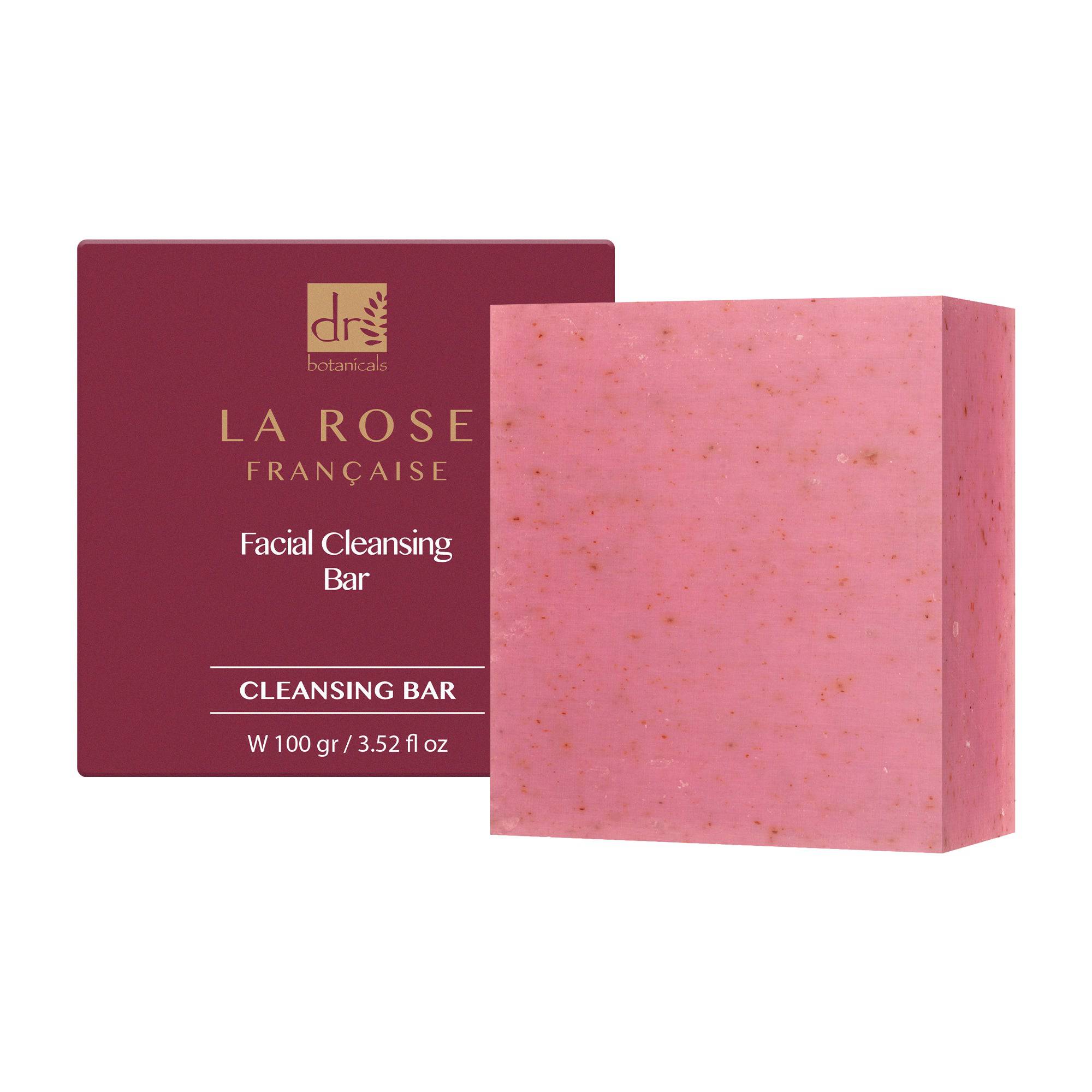 Dr Botanicals La Rose Francaise Facial Cleansing Bar 100g Twin Value Savings Pack