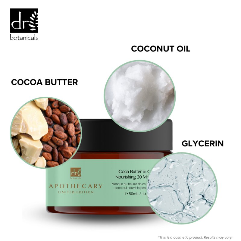 Coca Butter & Coconut Nourishing 20 Minute Mask 50ml - Dr Botanicals