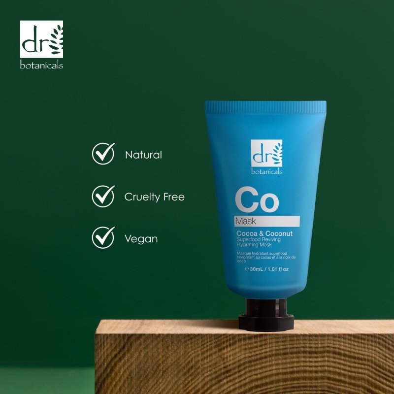 Cocoa & Coconut Superfood Reviving Hydrating Mask 30ml - Dr Botanicals