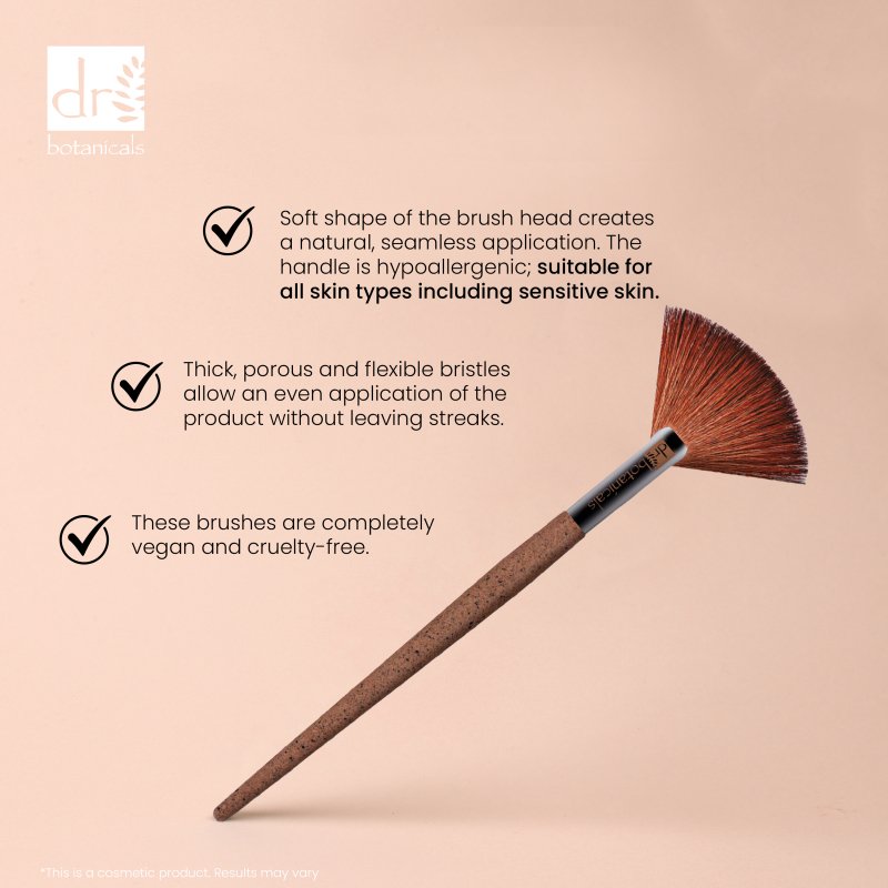 Coffee Ground Fan Brush - Dr Botanicals