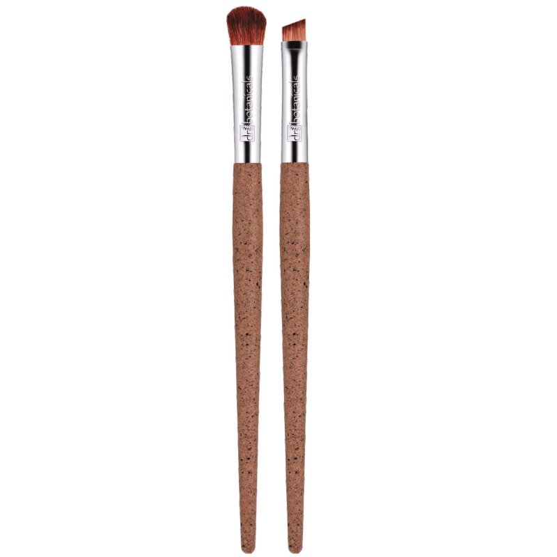 Coffee Ground Set Of 2 Eye Brushes - Dr Botanicals