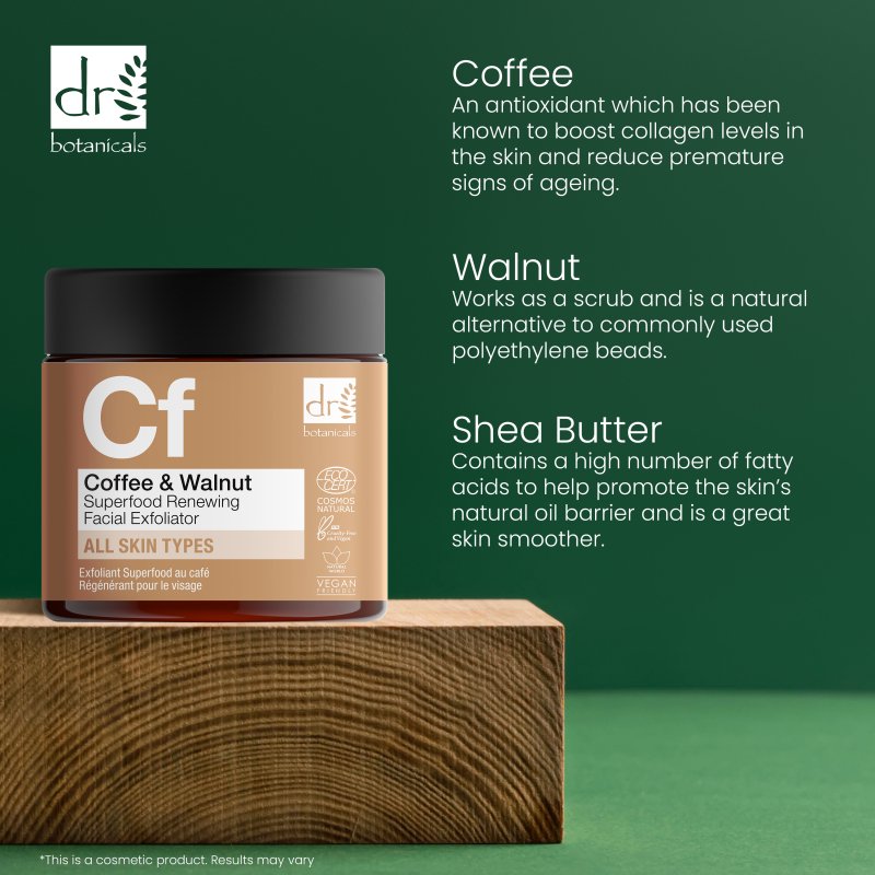 Coffee Superfood Renewing Facial Exfoliator 60ml - Dr Botanicals