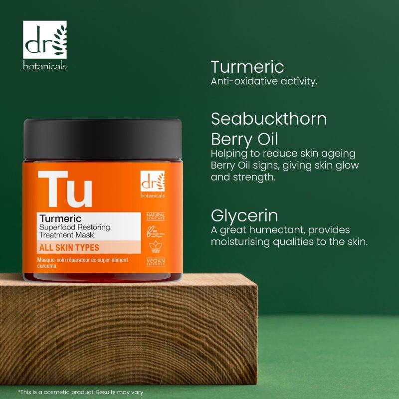 Masque de traitement réparateur aux superaliments au curcuma 60 ml 