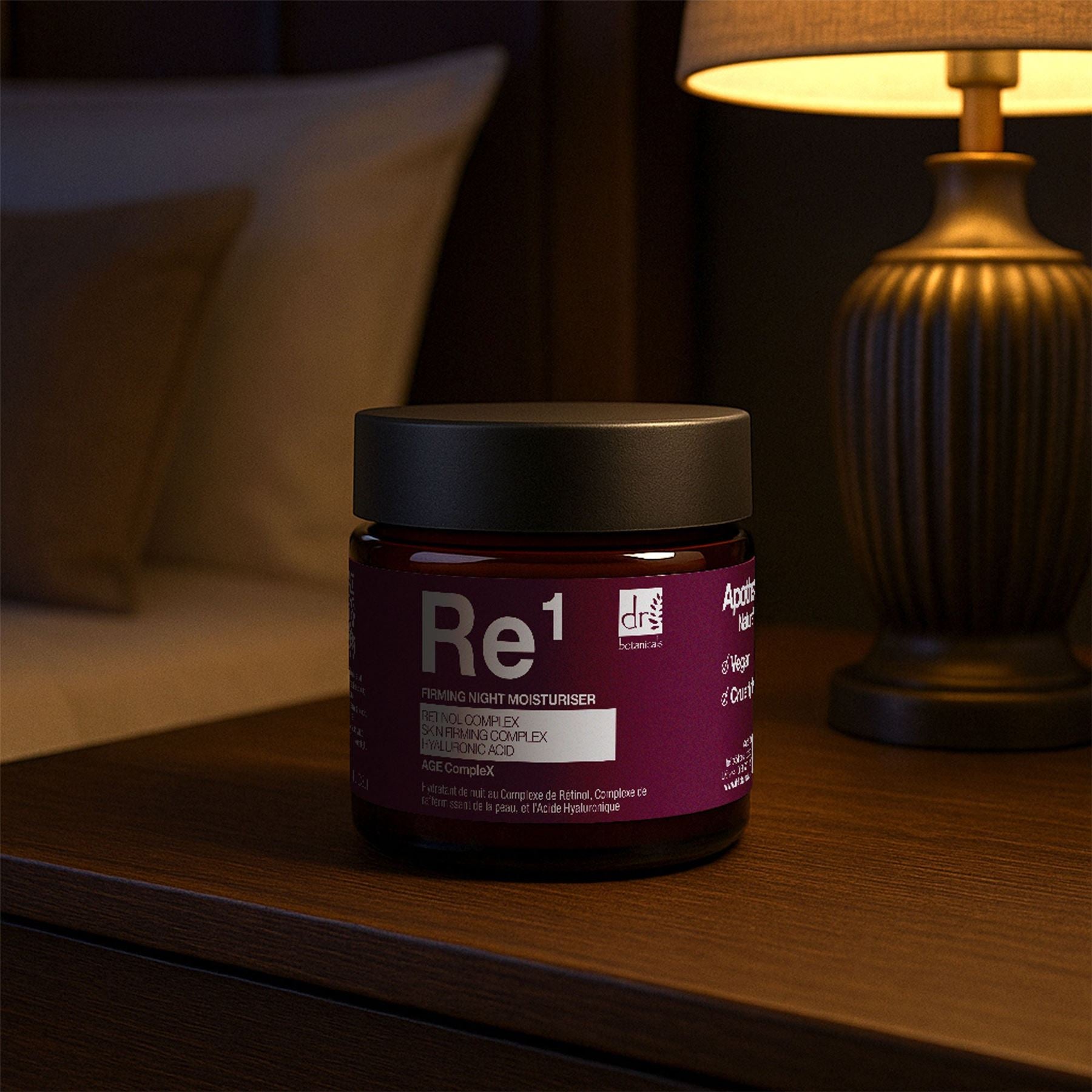 Complexe de rétinol 1 %, complexe raffermissant pour la peau 1 % et acide hyaluronique 1 % Crème hydratante de nuit 60 ml